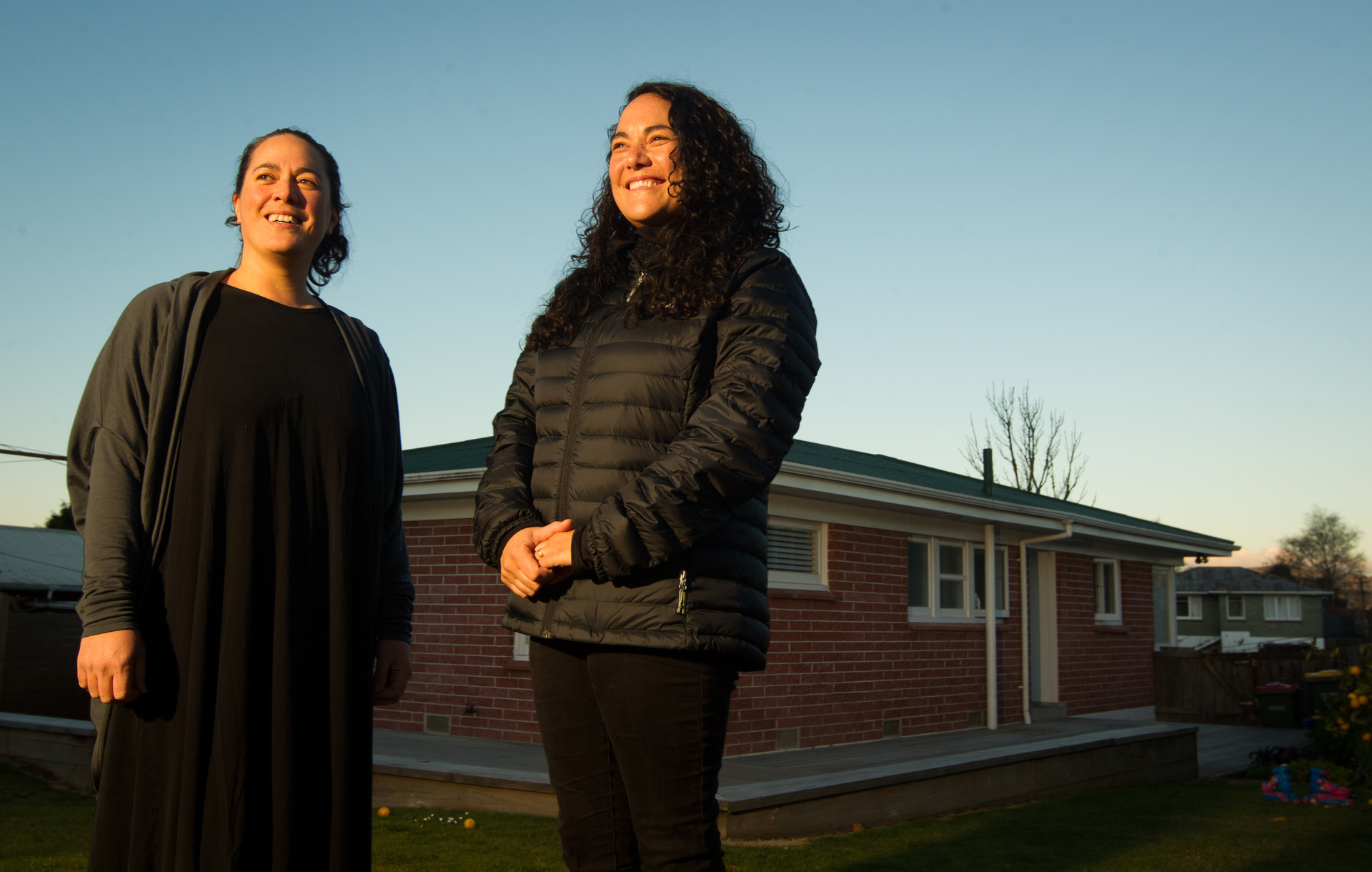 Marama Renata (left) and Ana Phillips love owning properties in Fordlands. Photo / Stephen Parker