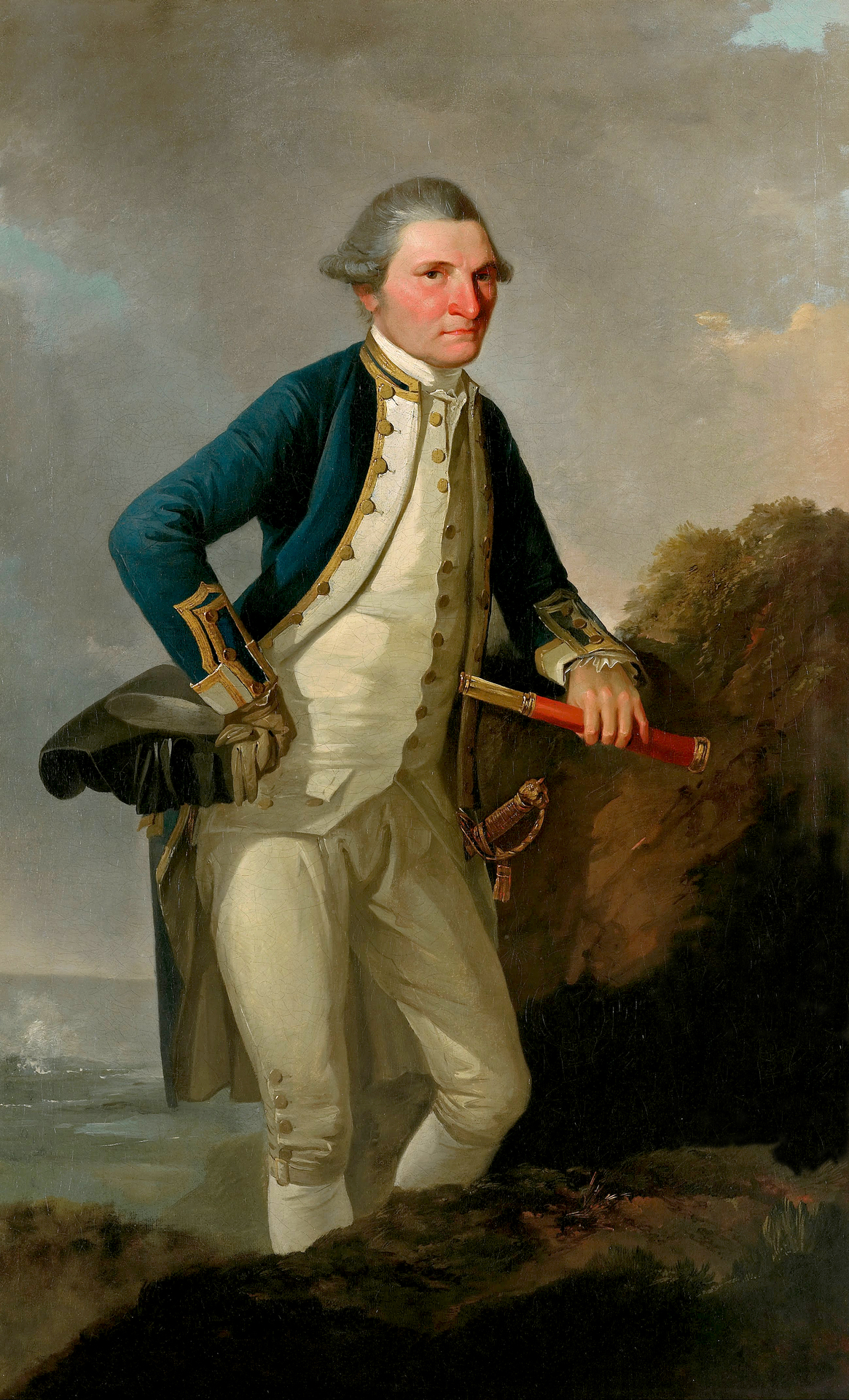 A portrait of Captain James Cook by John Weber, circa 1780.