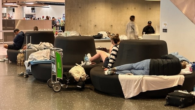 Scores of flights have been cancelled this morning. Photo / Supplied