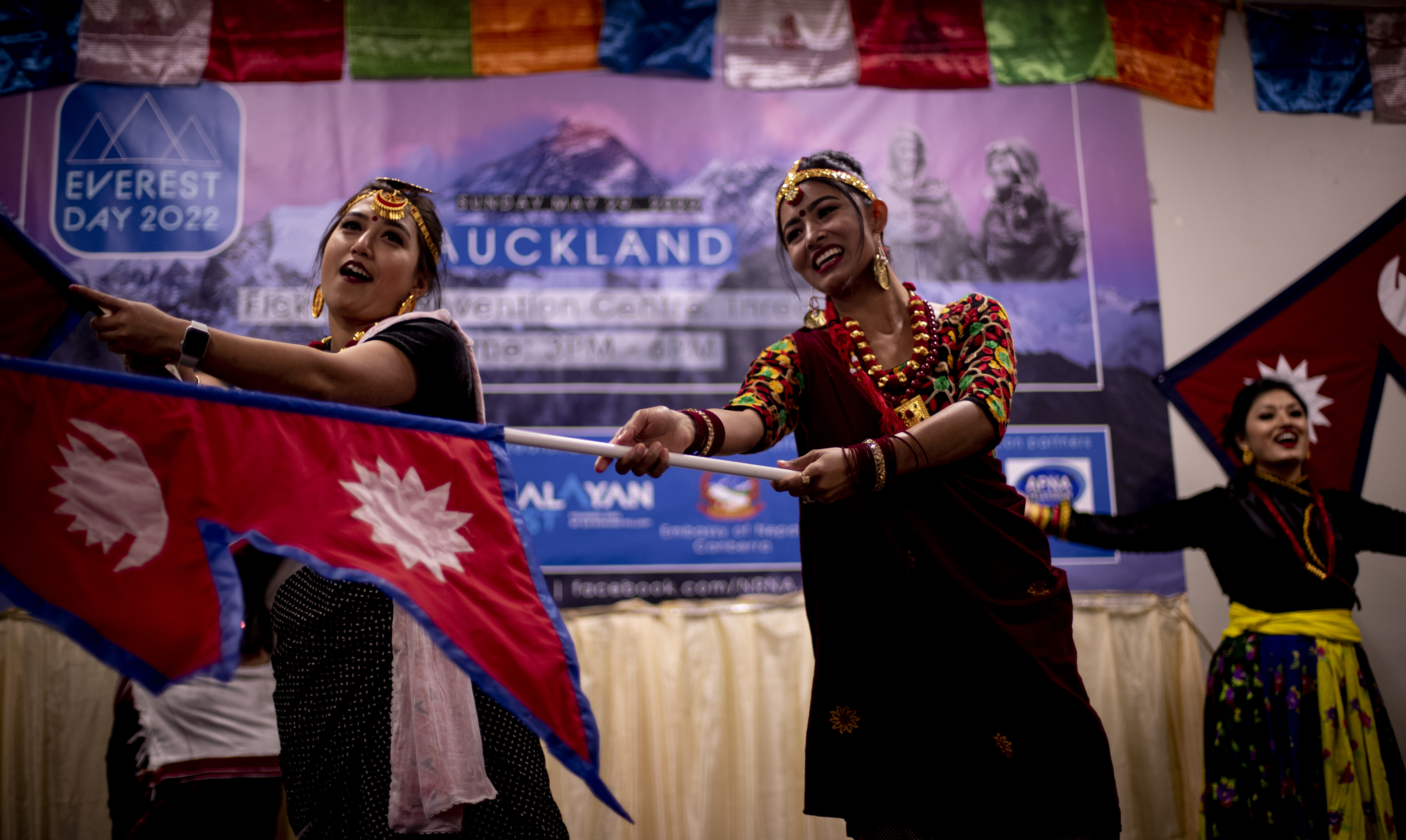 Cultural performance during Everest Day 2022 in Auckland. Photo / Dean Purcell