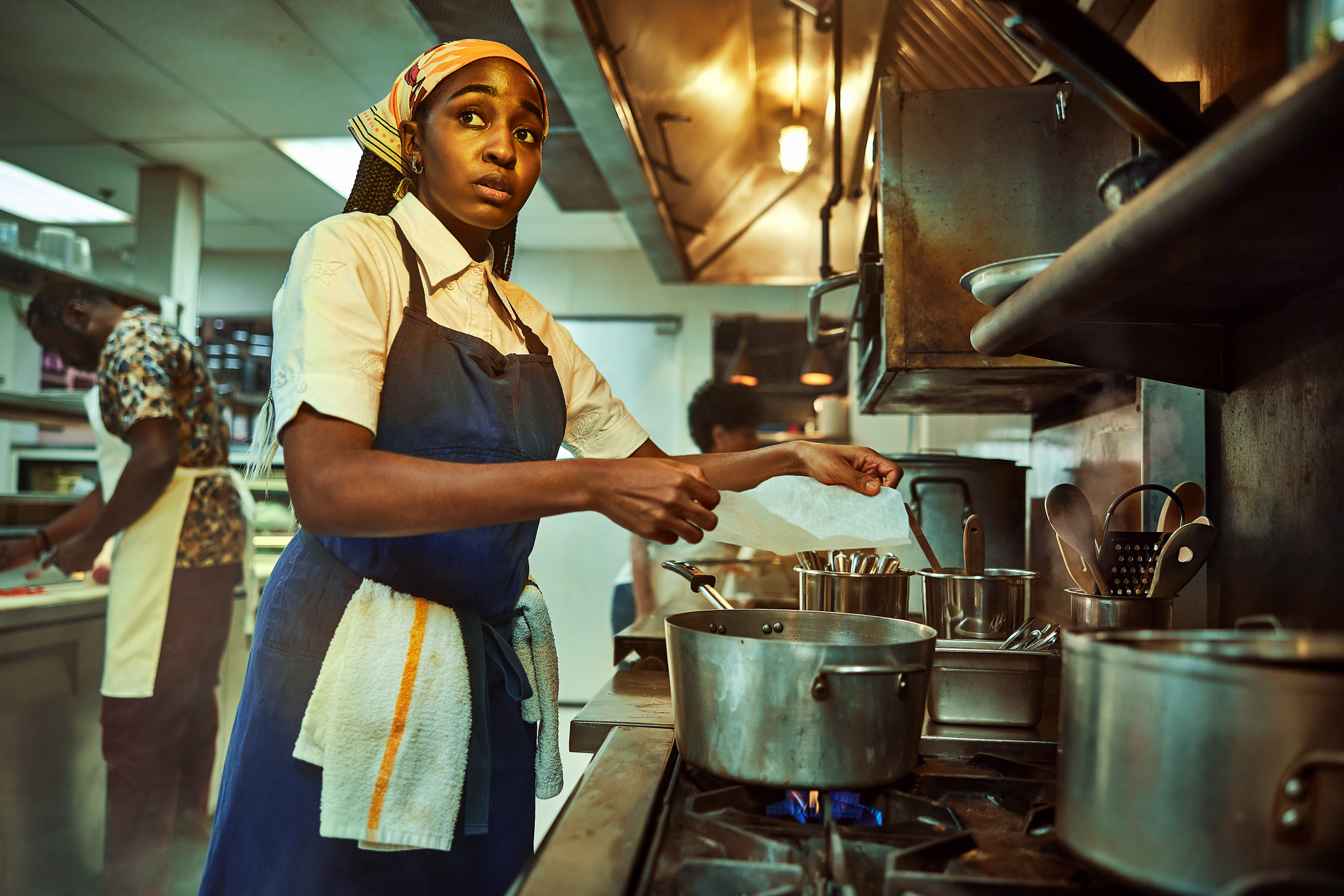 Sydney Adamu (Ayo Edebiri) in ‘The Bear’. While the first season was “a war story that happens to take place in a kitchen,” the second is a sports story that takes place in a kitchen. Photo / Frank Ockenfels, FX