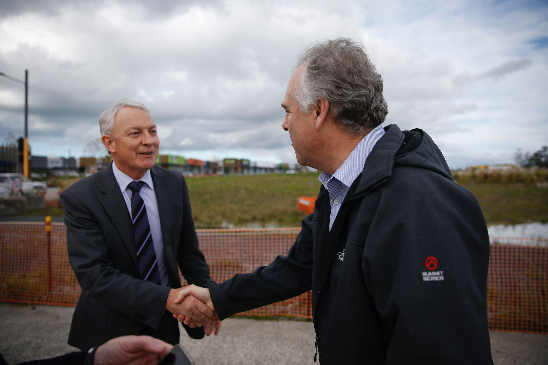 Phil Goff with Costco's Patrick Noone last year. Photo / Dean Purcell