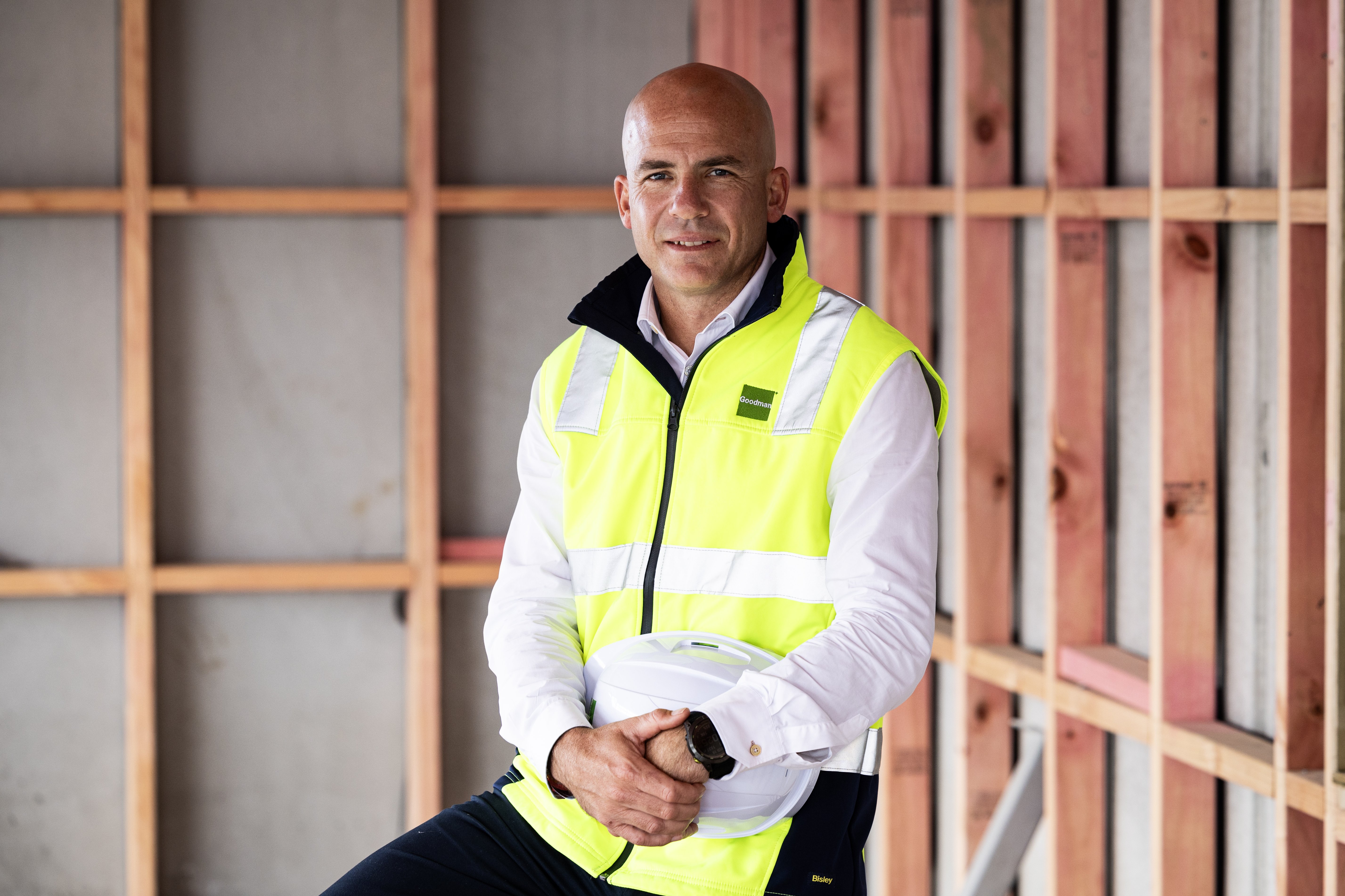 James Spence, Goodman Property Trust chief executive, in one of the four Roma Rd warehouses. Photo / James Oxenham