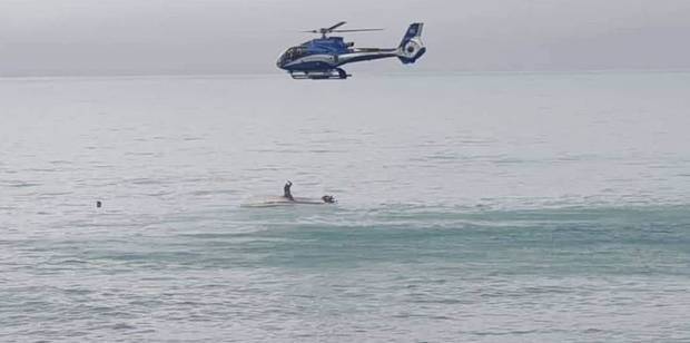 Five people have died after a boat with 11 people on board capsized off Goose Bay, near Kaikōura. Photo / Supplied