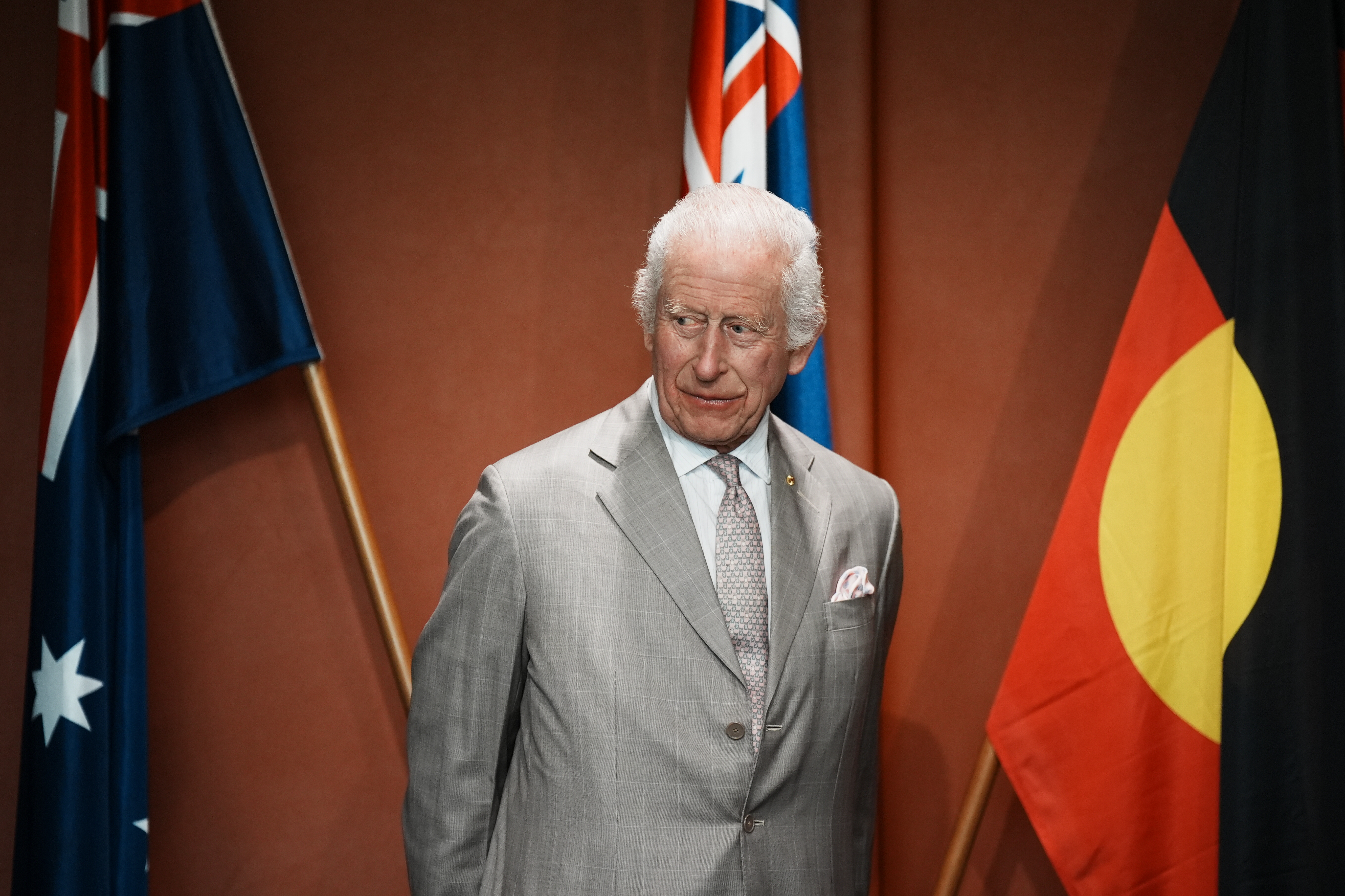 King Charles III during an event to celebrate the Bicentenary of the New South Wales Legislative Council, in the Strangers' Dining Room at New South Wales Parliament House, on October 20, 2024 in Sydney, Australia. The King's visit to Australia will be his first as Monarch, and CHOGM in Samoa will be his first as Head of the Commonwealth. Photo / Pool / Getty Images
