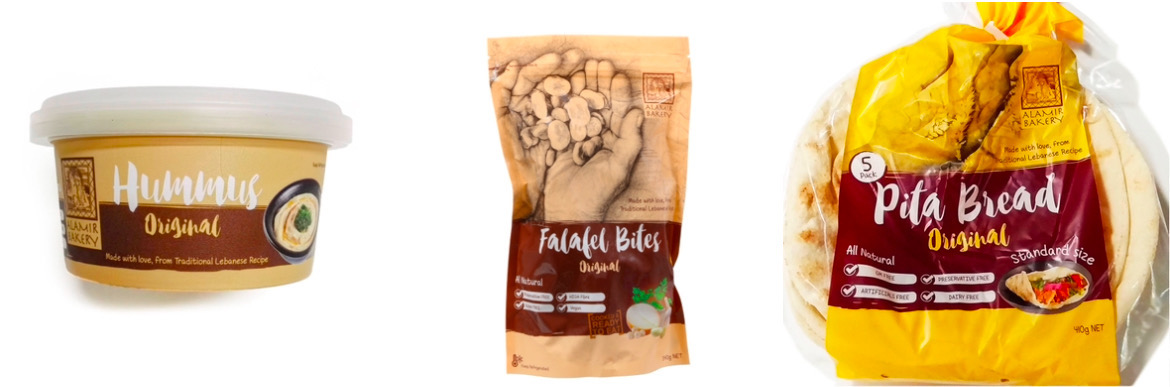 Alamir’s product range includes hummus, falafel, and pita bread but customers have noticed them missing from supermarket shelves recently. Photo / Alamir Bakery.