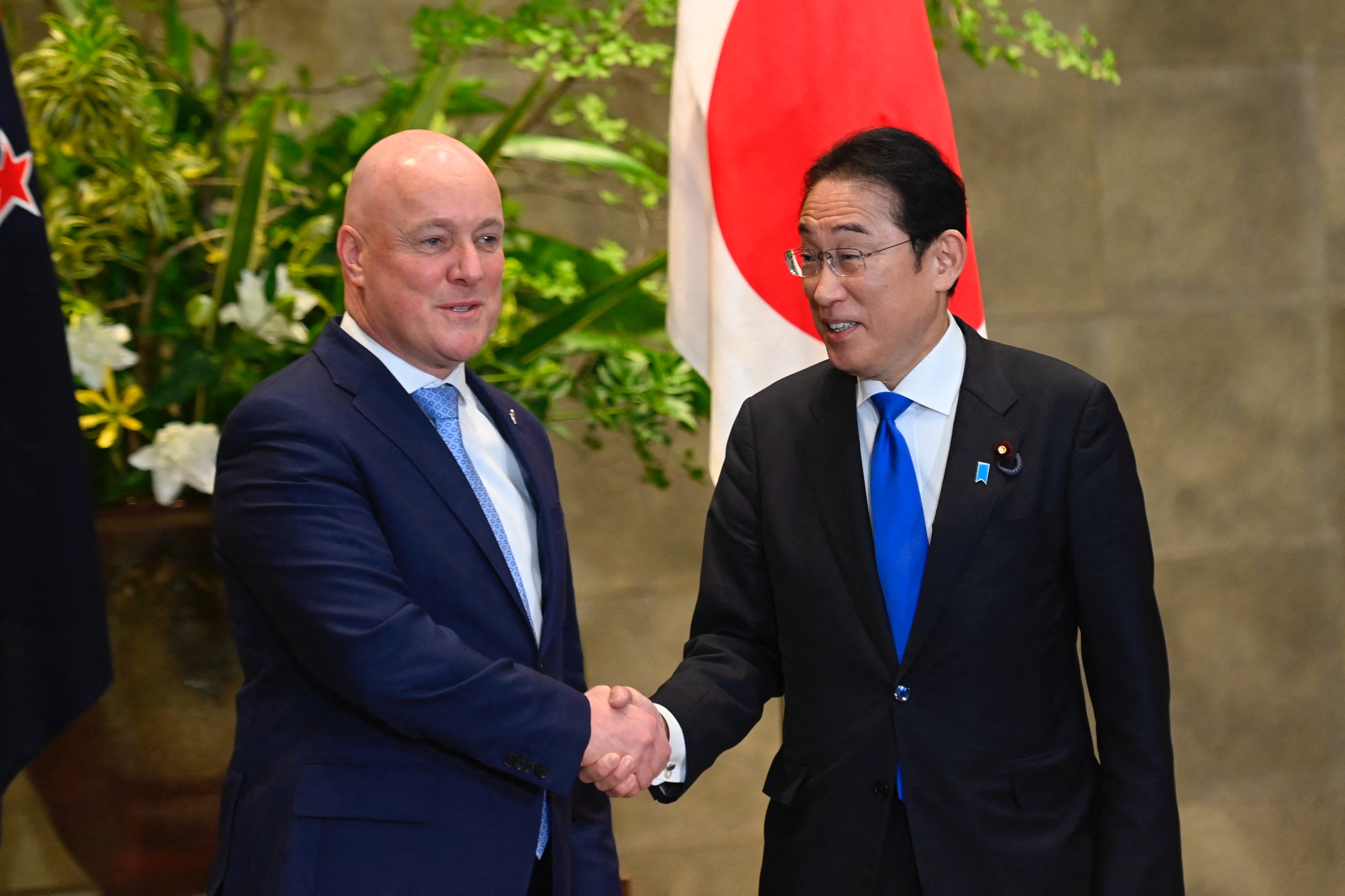 PM Christopher Luxon meeting Japan's then Japan's PM Fumio Kishida. Photo / Getty Images