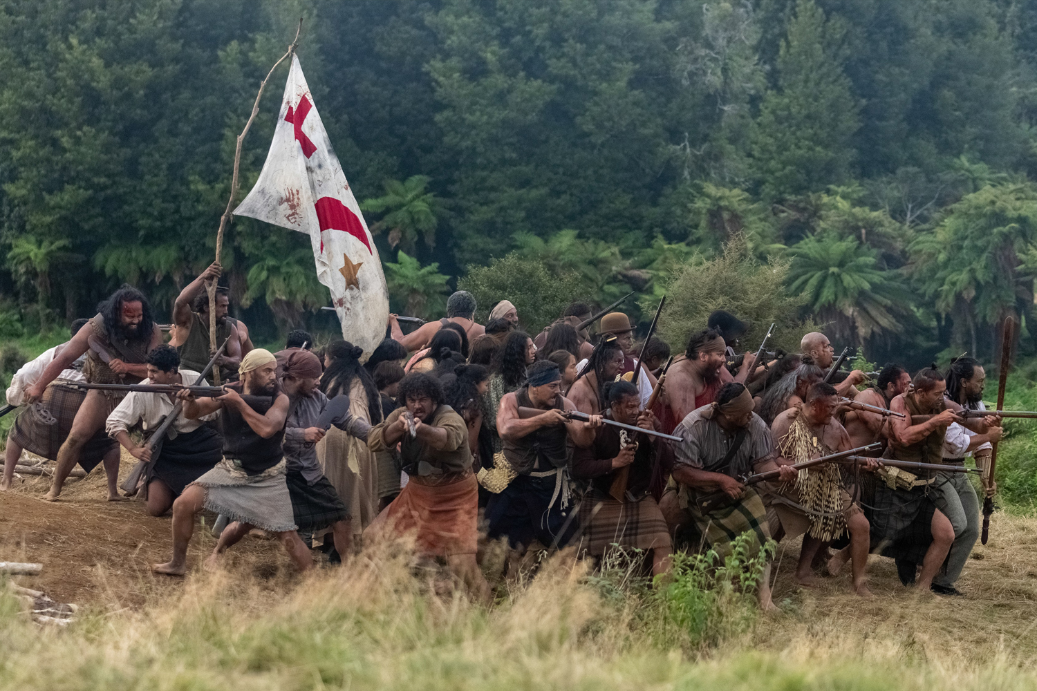A scene from Ka Whawhai Tonu, Michael Jonathan's directorial debut, which brings the Battle of Orākau to the big screen.