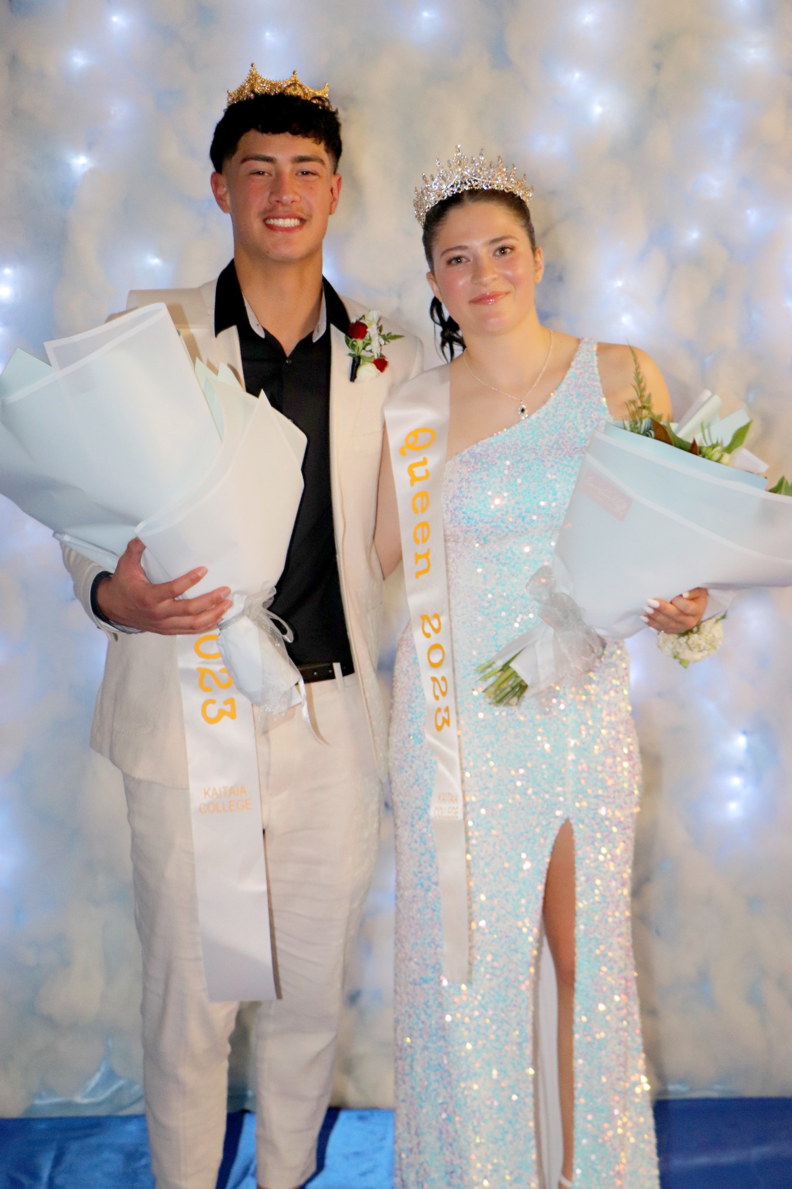 Kaitāia College’s Senior Ball’s King was Izaiah Dunmore, while the Queen was Jessica McCarthy. Photo / Lee Gamble Photography