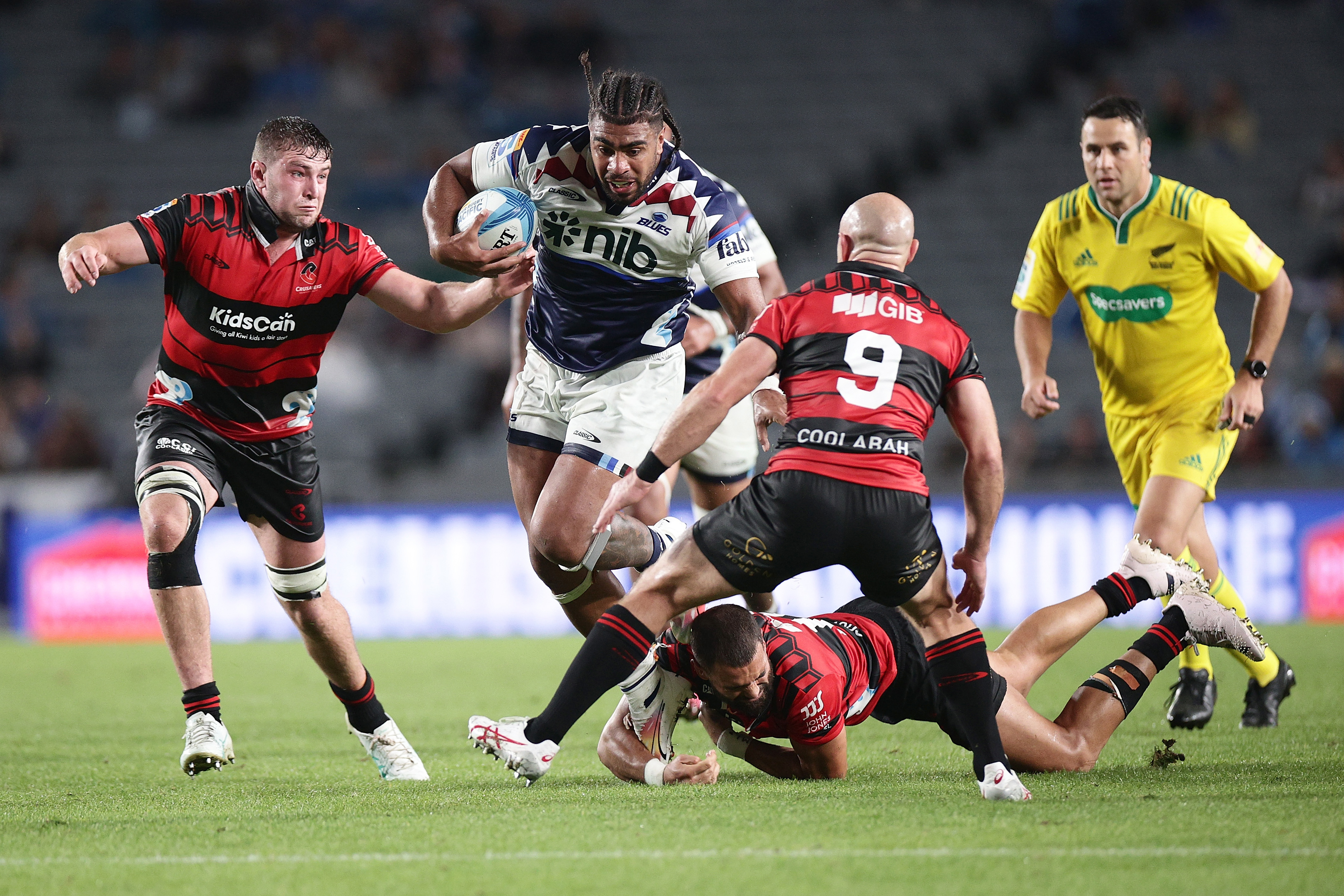 Hoskins Sotutu has been a force for the Blues this season. Photo / Photosport