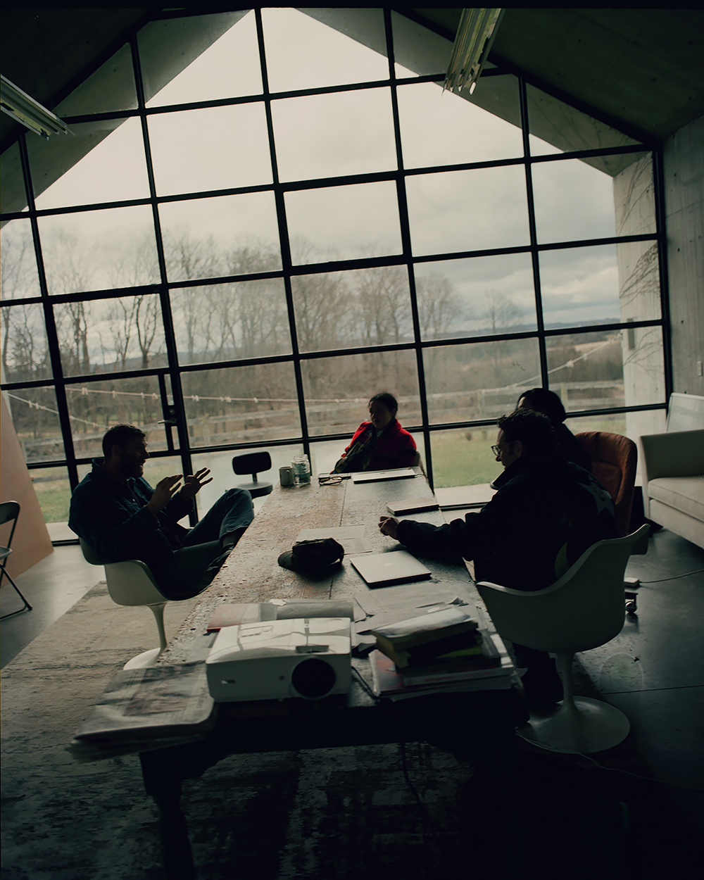 The office of Sky High Farm. Photo / Alex Hodor-Lee, The New York Times