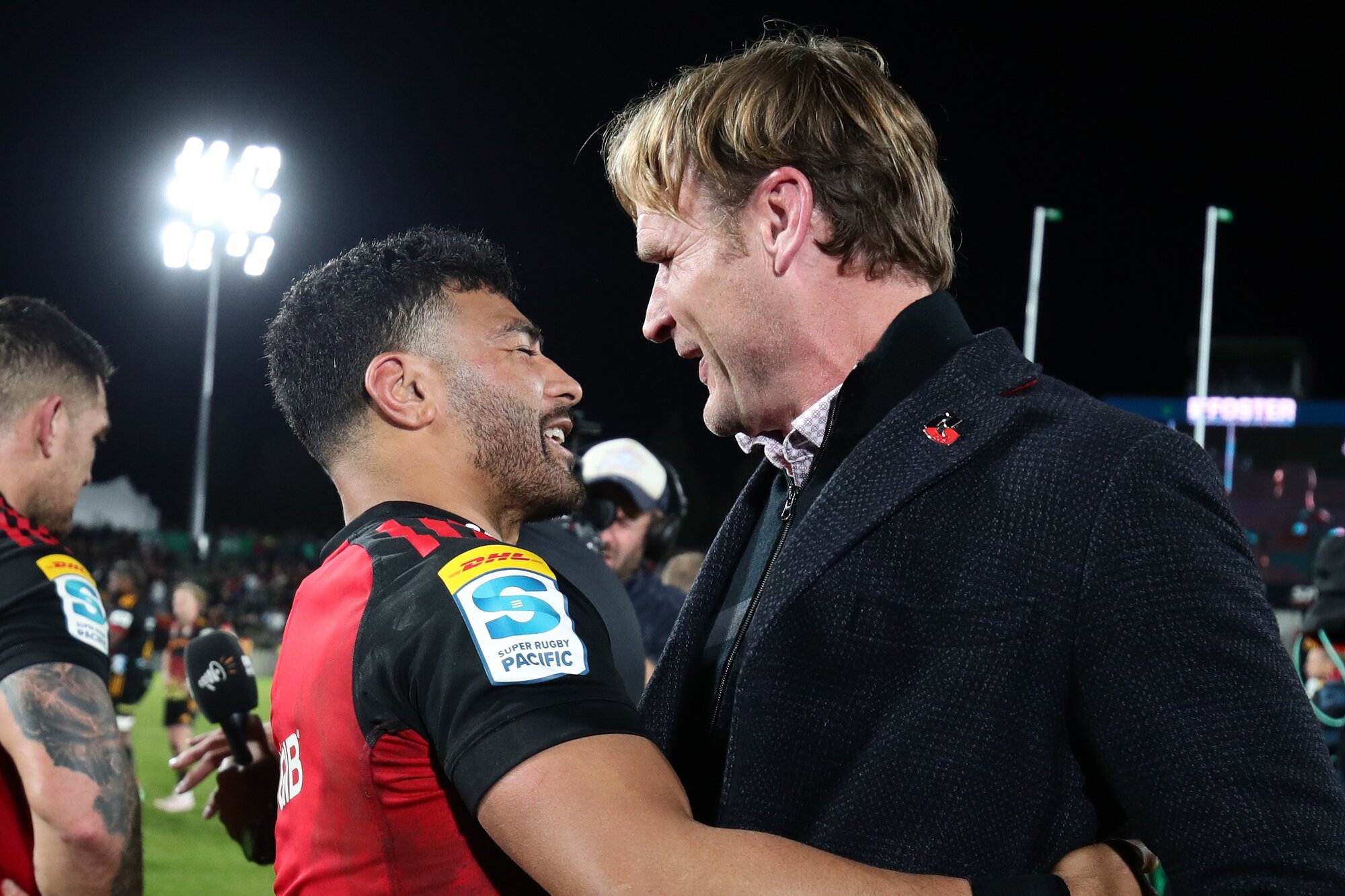 Richie Mo'unga experienced success with coach Scott Robertson at the Crusaders. Photo / Photosport