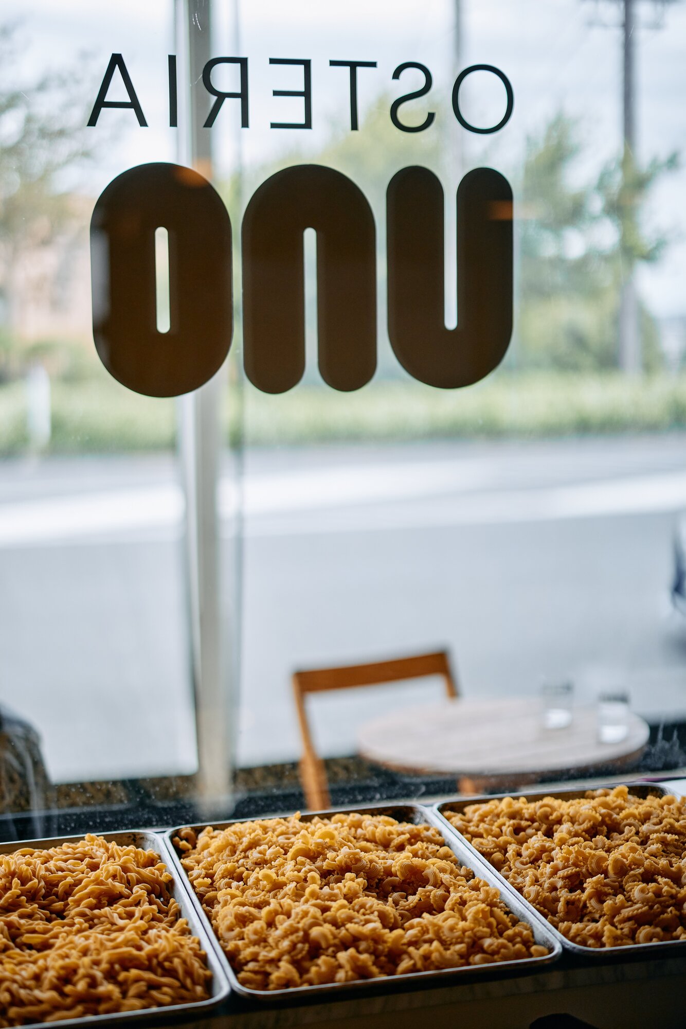 The Osteria Uno front window. Photo / Babiche Martens