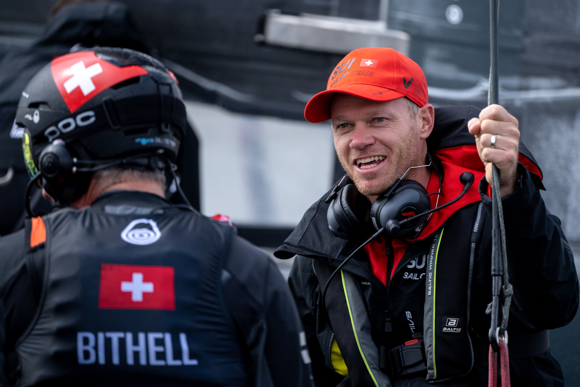 Nathan Outteridge joined the Swiss SailGP team as an advisor and coach last year. Photo / SailGP