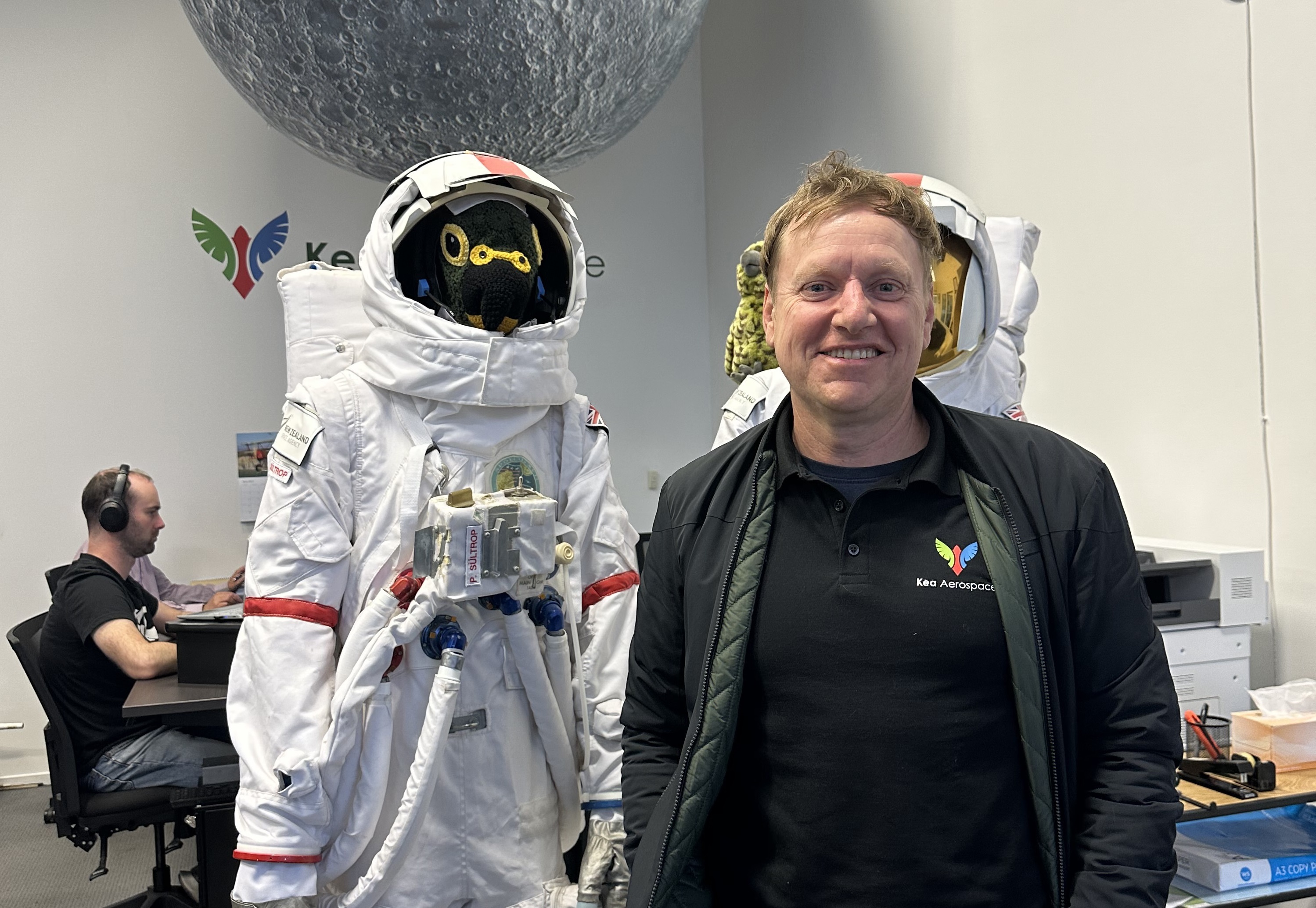 Kea Aerospace founder Mark Rocket at his firm's assembly plant in Christchurch. Photo / Chris Keall
