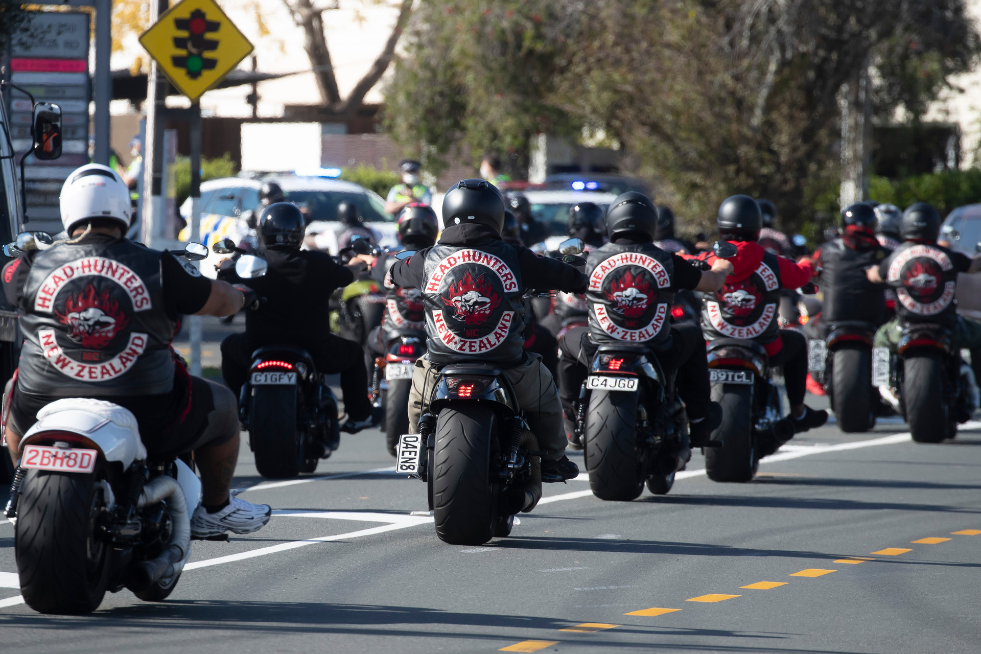 Head Hunters gathering at 232 Marua Rd in May to celebrate the 20th anniversary of the East Chapter. Photo / Brett Phibbs