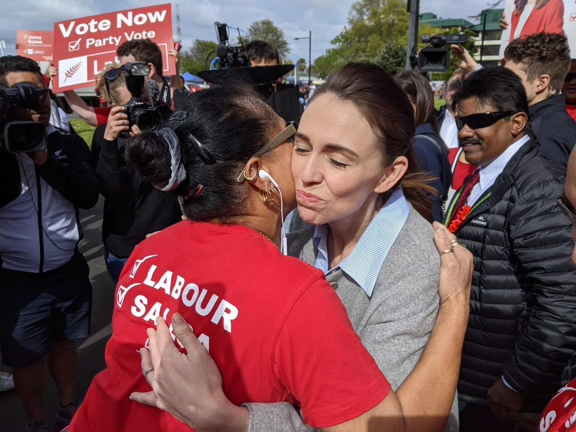 Prime Minister Jacinda Ardern, leader of the Labour Party, on the campaign trail in Otara. Photo / Amelia Wade 