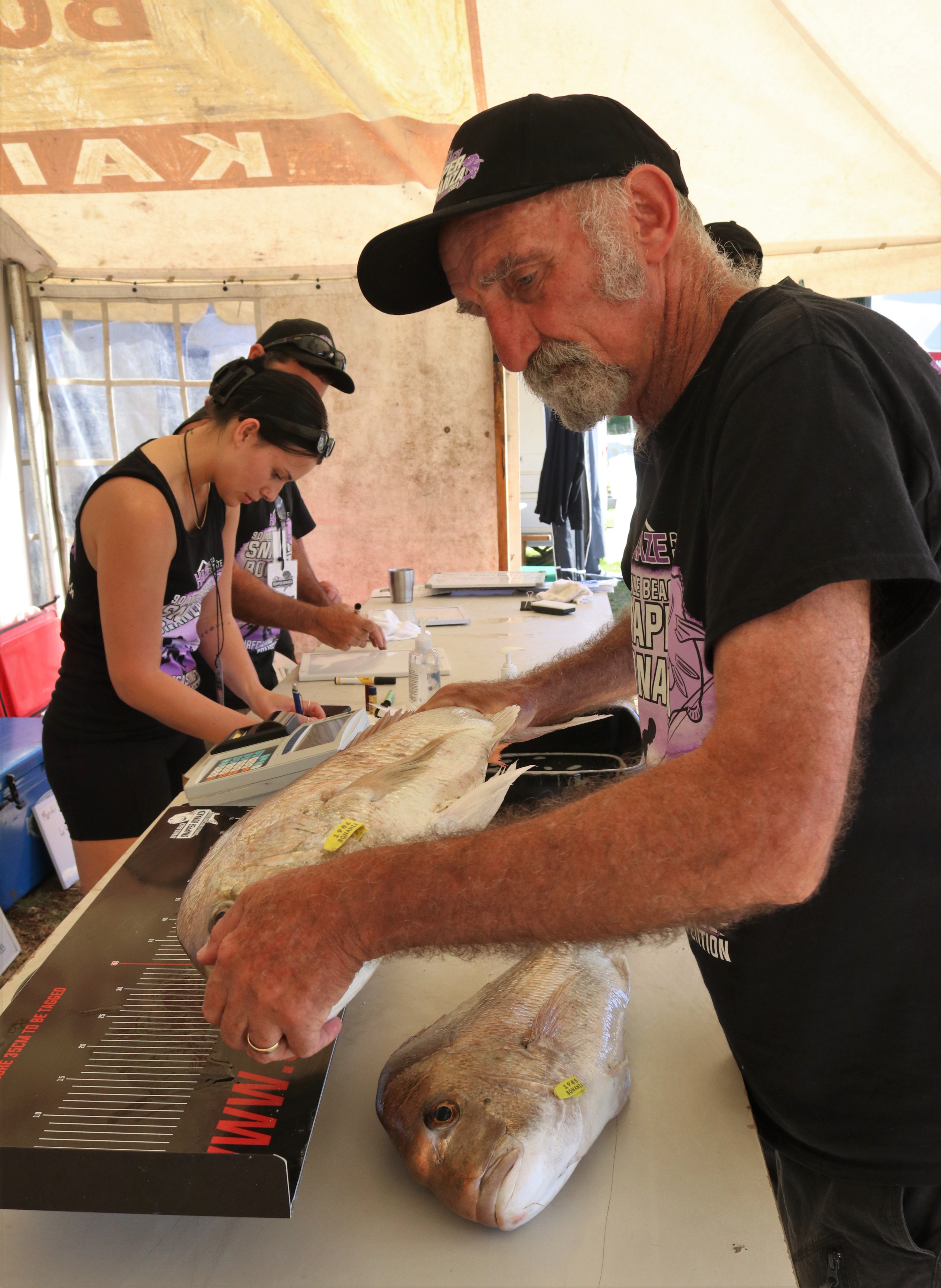 Former Far North Mayor John Carter at work in the weigh station. Photo / Peter de Graaf