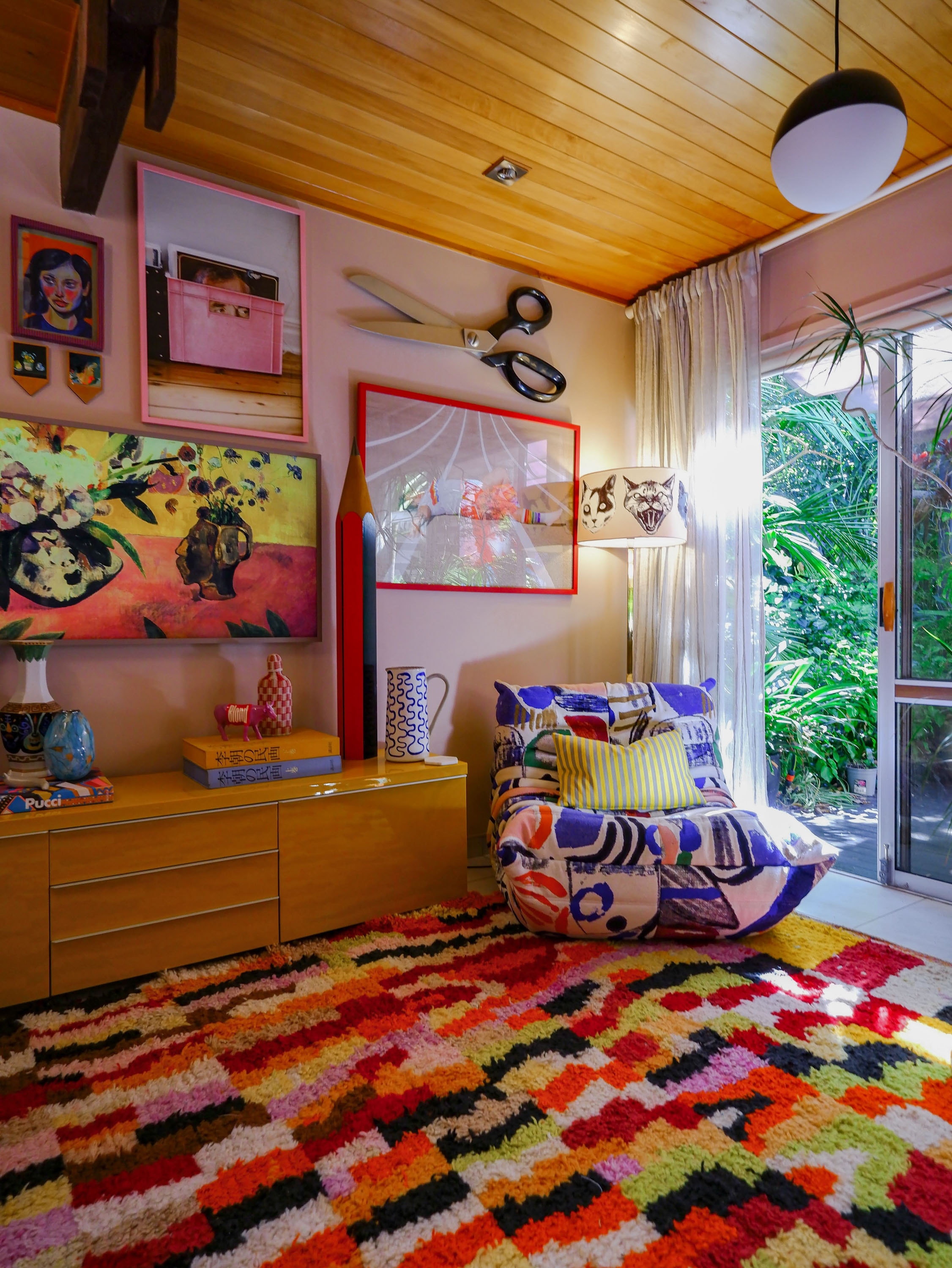 Quirky pieces abound in Evie's studio.