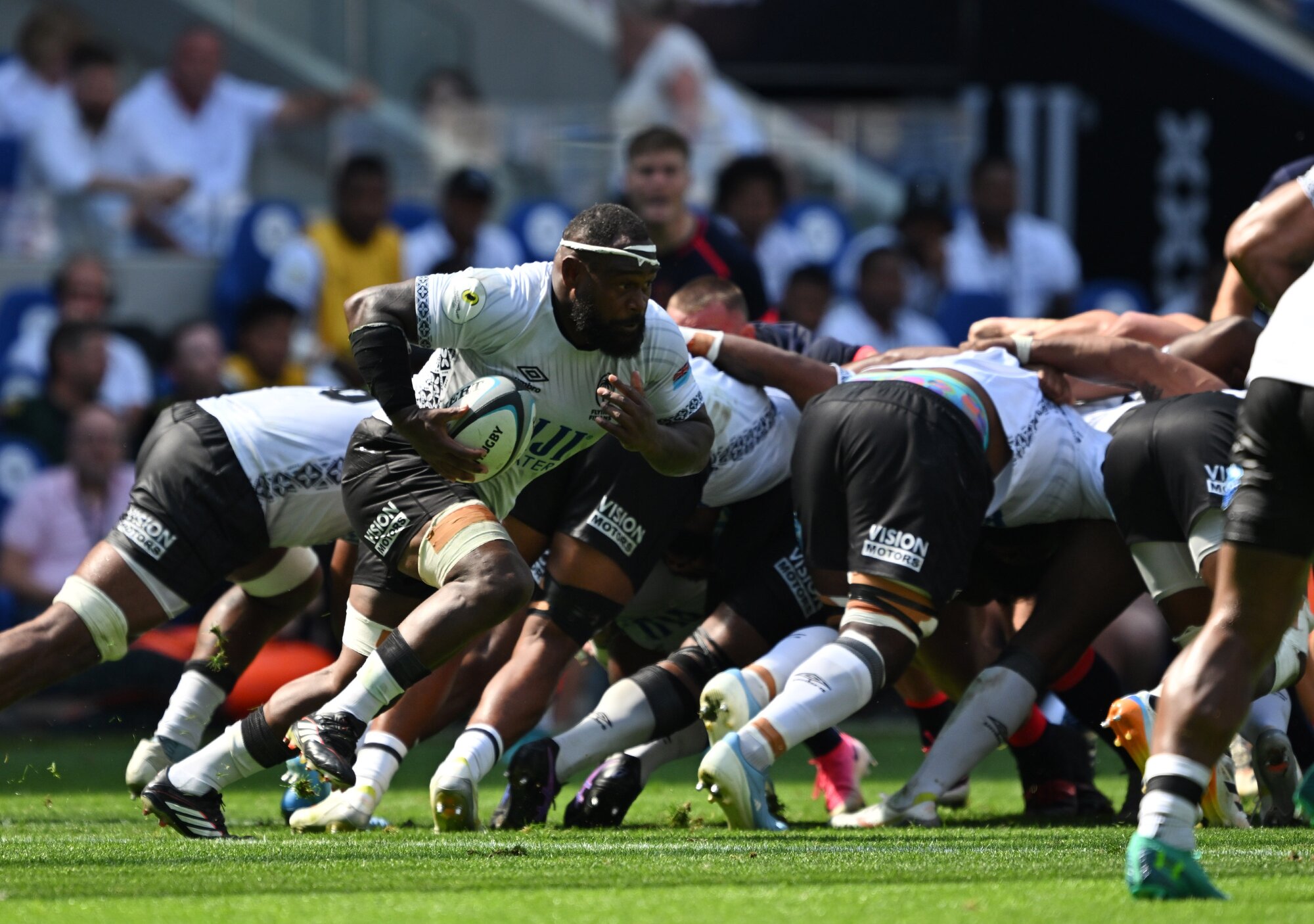 Levani Botia and his Fiji teammates are playing home games in Europe. Photo / Getty Images