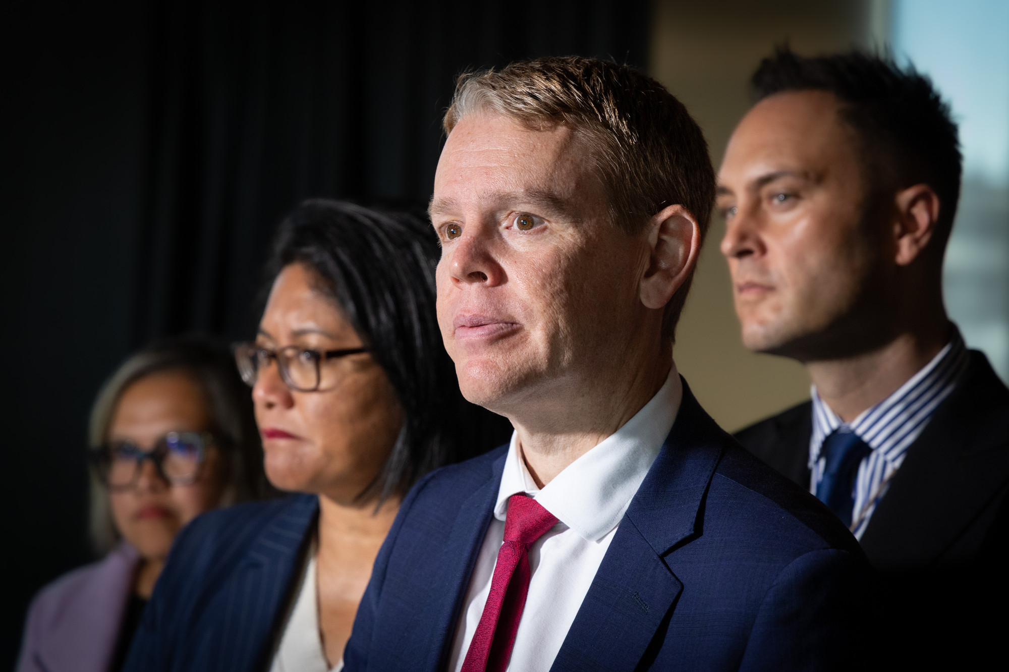 Labour leader Chris Hipkins announced the party's capital gains tax last year. Photo / Michael Craig
