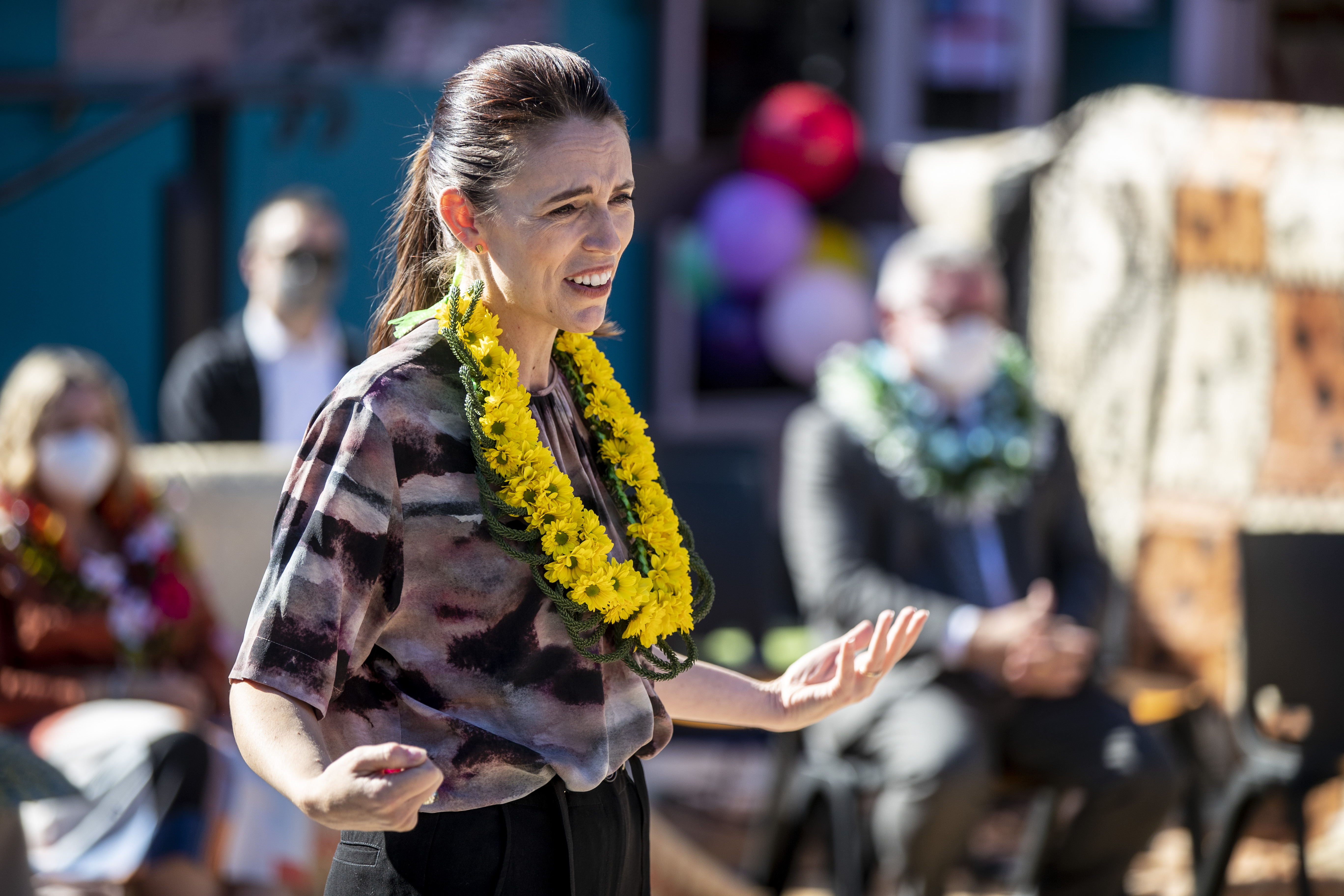 Jacinda Ardern at Sylvia Park School for the launch of Aotearoa New Zealand's histories curriculum content in March 2022. Photo / Michael Craig
