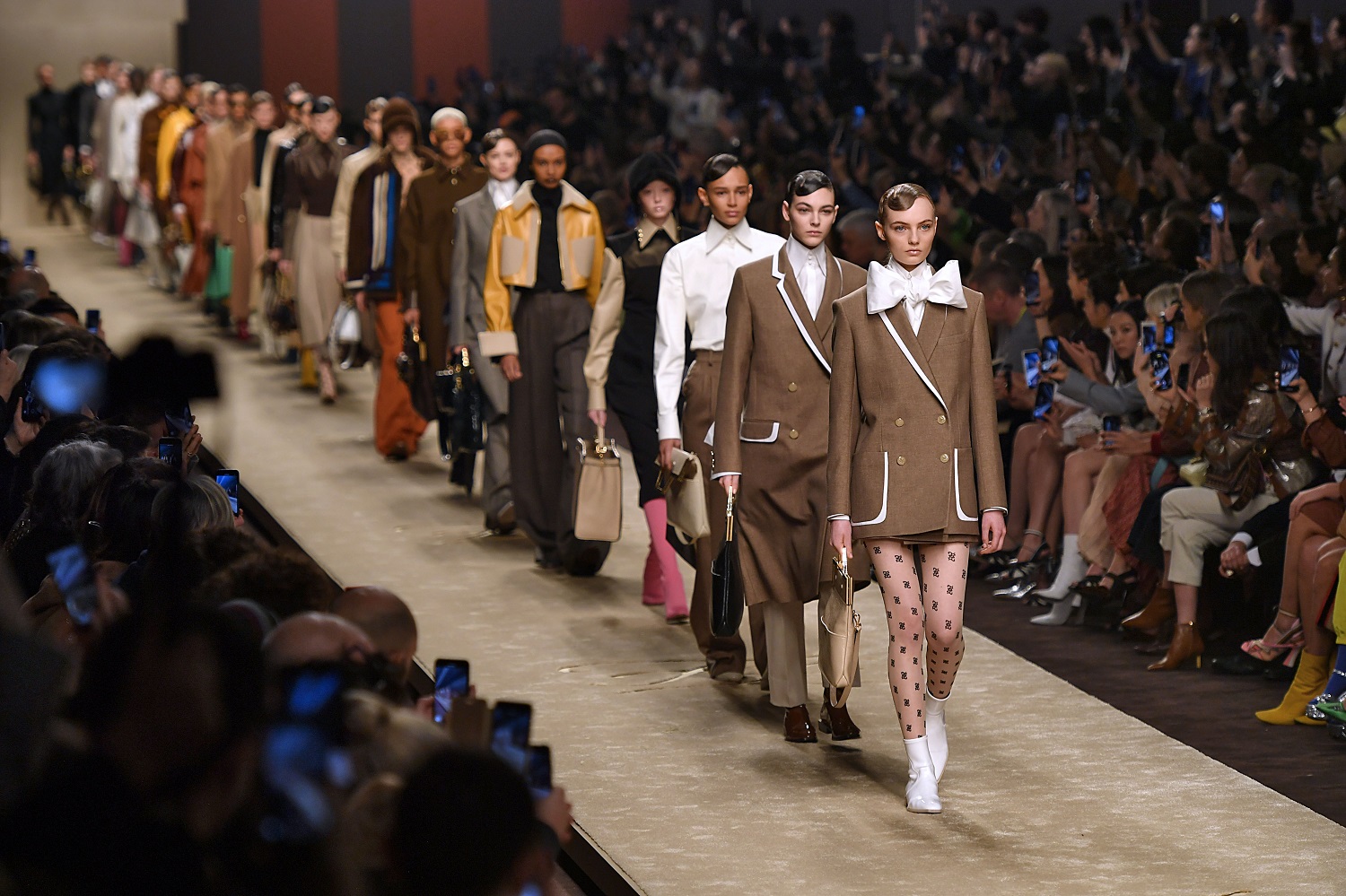Models walk the runway at the Fendi show at Milan Fashion Week Autumn/Winter 2019/20. Photo / Getty Images