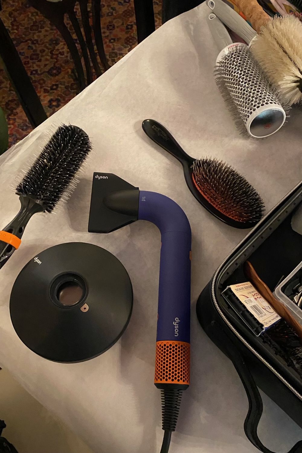 A key item in Michael's styling kit? The new Dyson Supersonic r Hair Dryer.