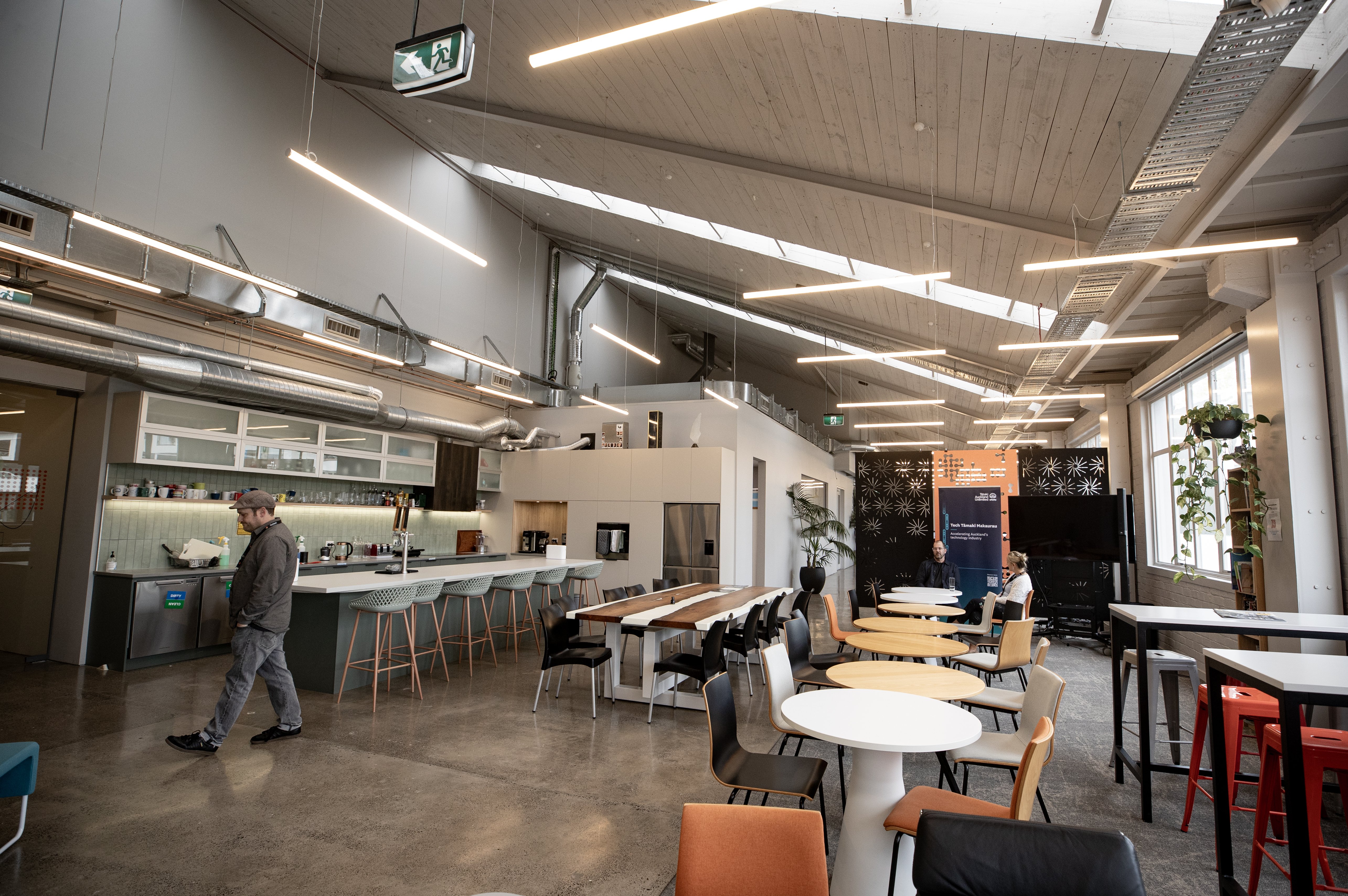 Communal spaces at Future House are important to help the deep-tech community to share ideas and knowledge. Photo / Dean Purcell