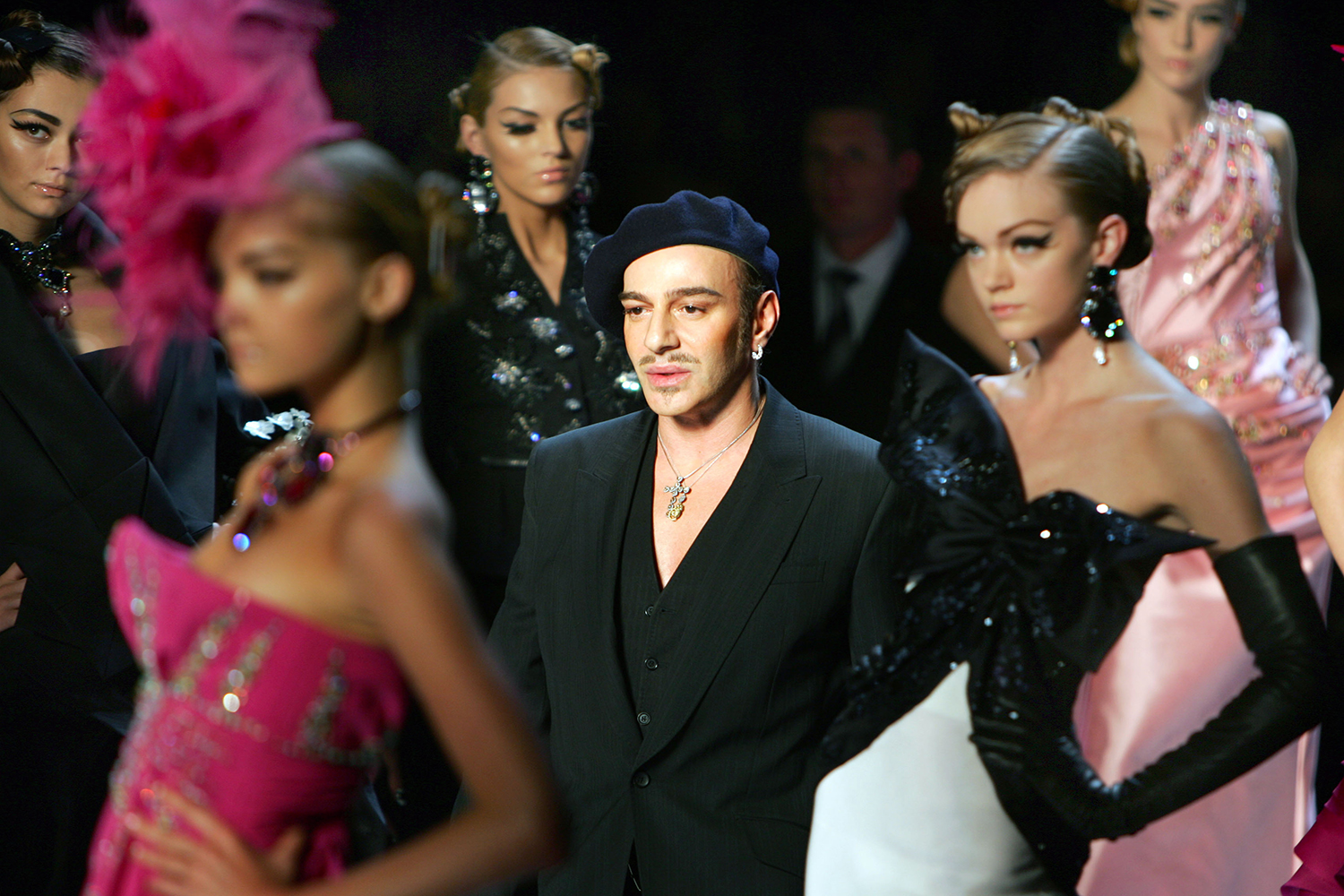 Pictured in 2007 at the Christian Dior fall-winter show in Paris, in recent years John Galliano has been experiencing a return to popularity. Photo / AP