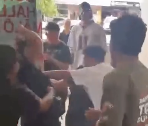 The protest by Destiny Church groups at Te Atatū Community Centre turned violent on Saturday.