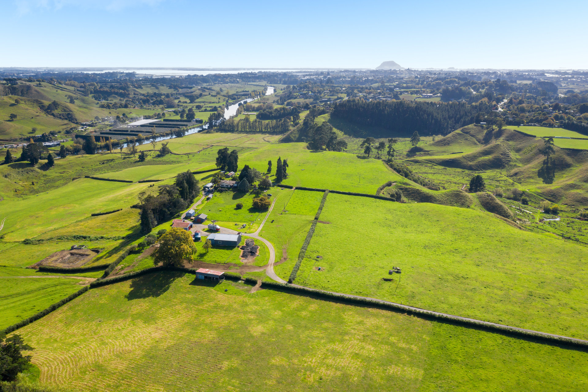 An aerial view of the 95ha Ferncliffe Farm.