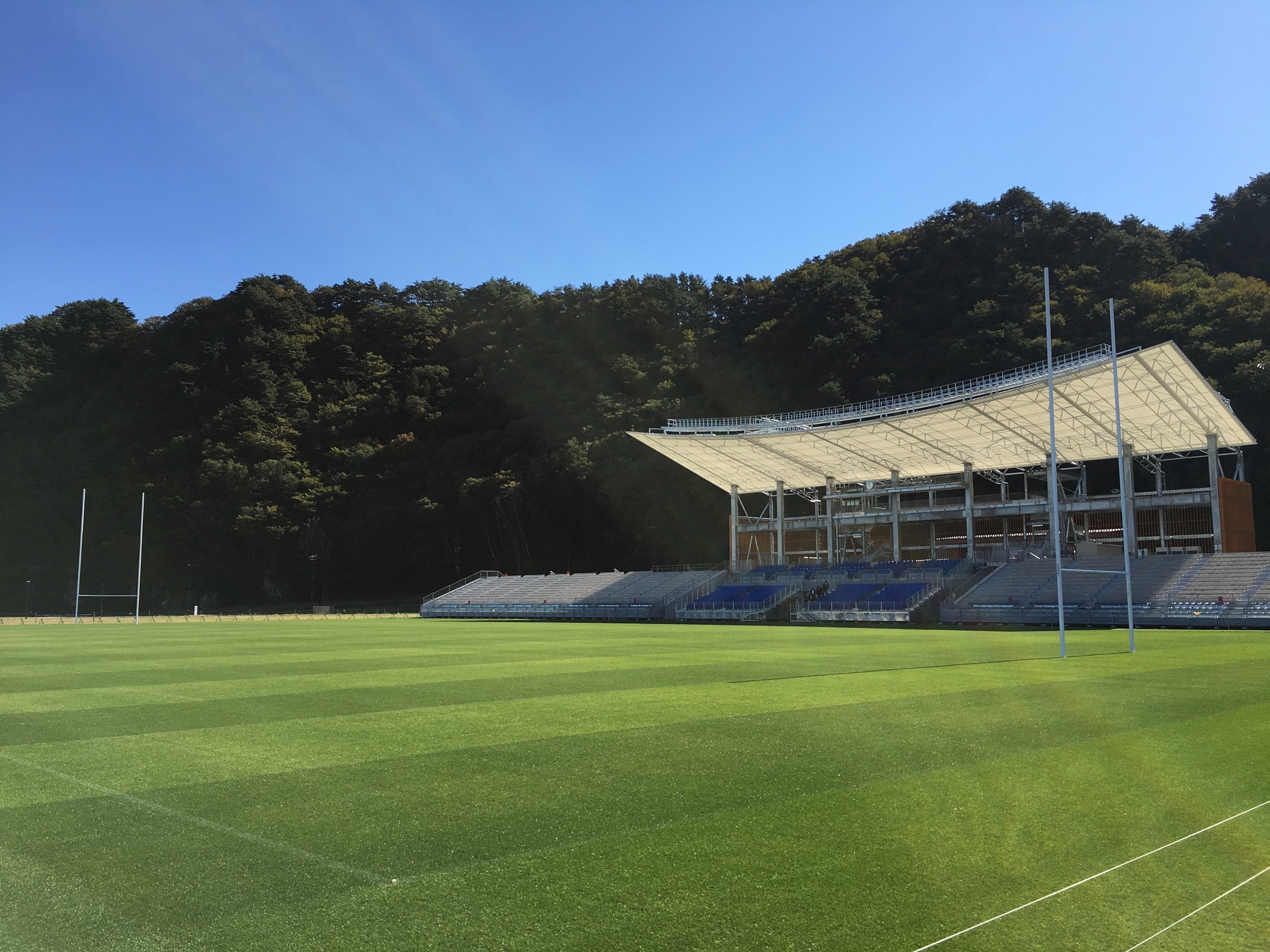 The new Kamaishi Recovery Memorial Stadium opened in August and will host two World Cup games next year. Photo / Rob Goss