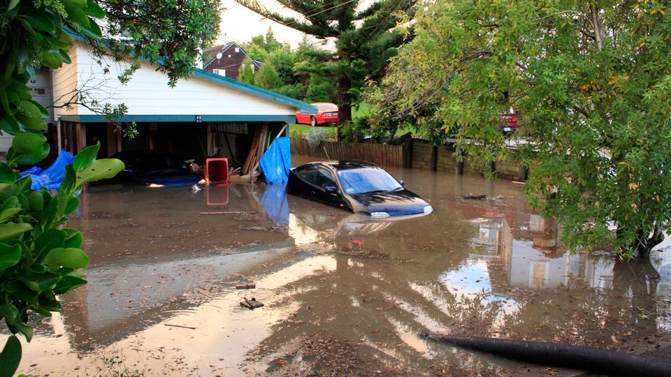 Flood damage from Auckland's weather event on January 27 has left many West Auckland properties yellow and red stickered. Photo / Ashok Sudhakaran