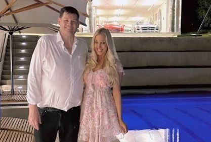 Mark Labbett has revealed his new girlfriend is British TV presenter Hayley Palmer. Photo / Instagram