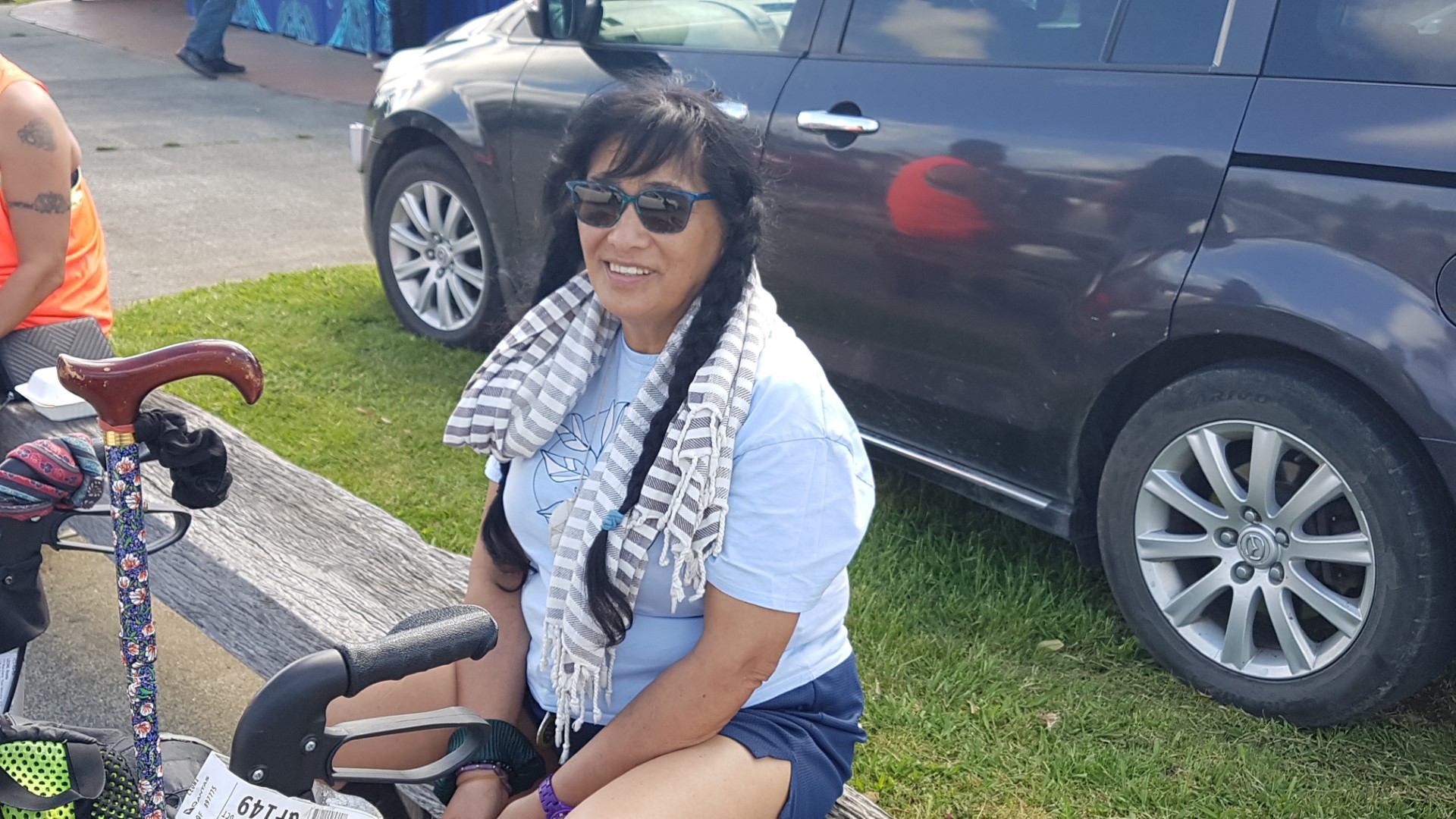 Rozita Leoni lives in Australia, but was back visiting whānau at Awanui Day