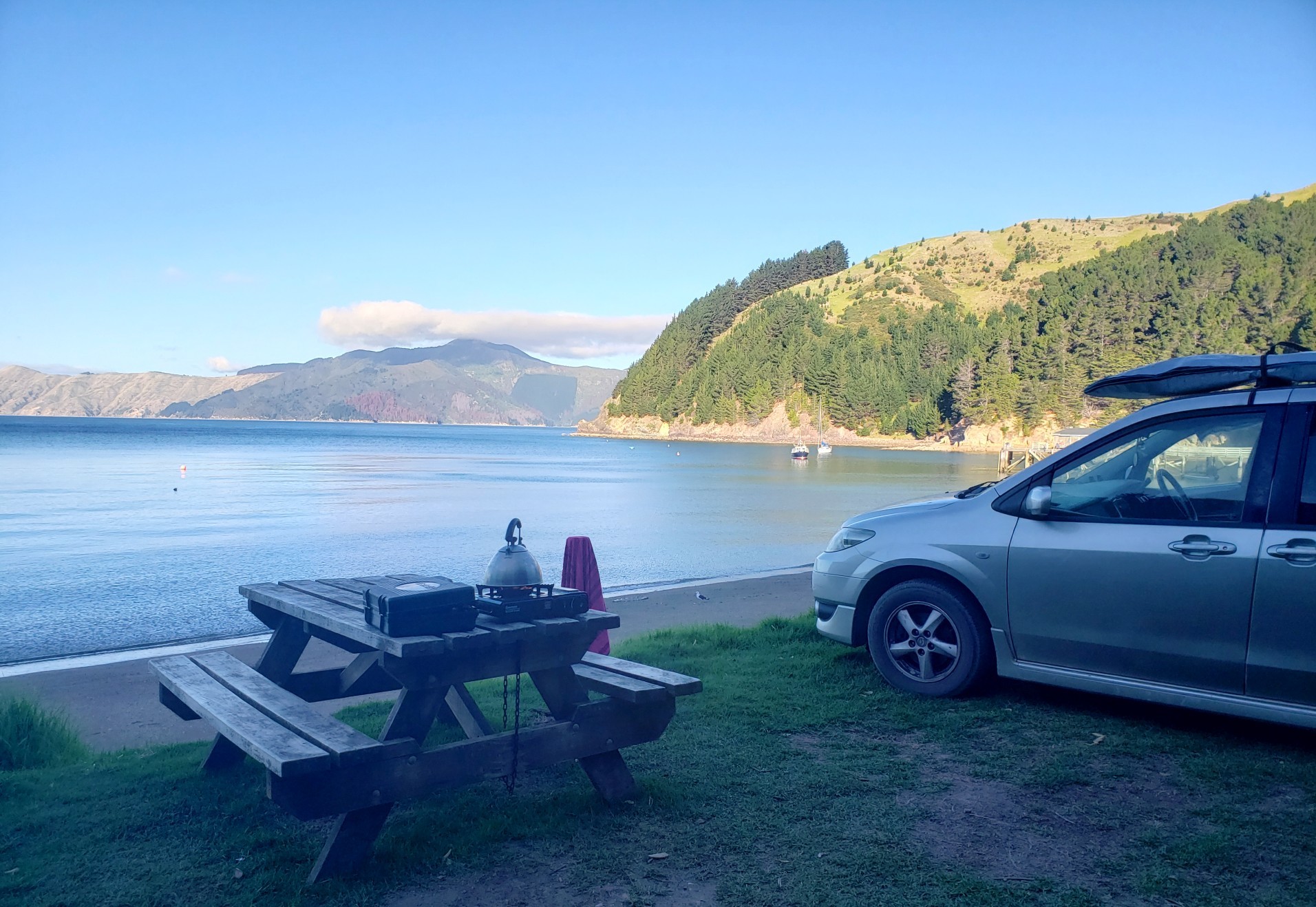 Darrah paid to stay at campgrounds to access showers. Photo / Supplied