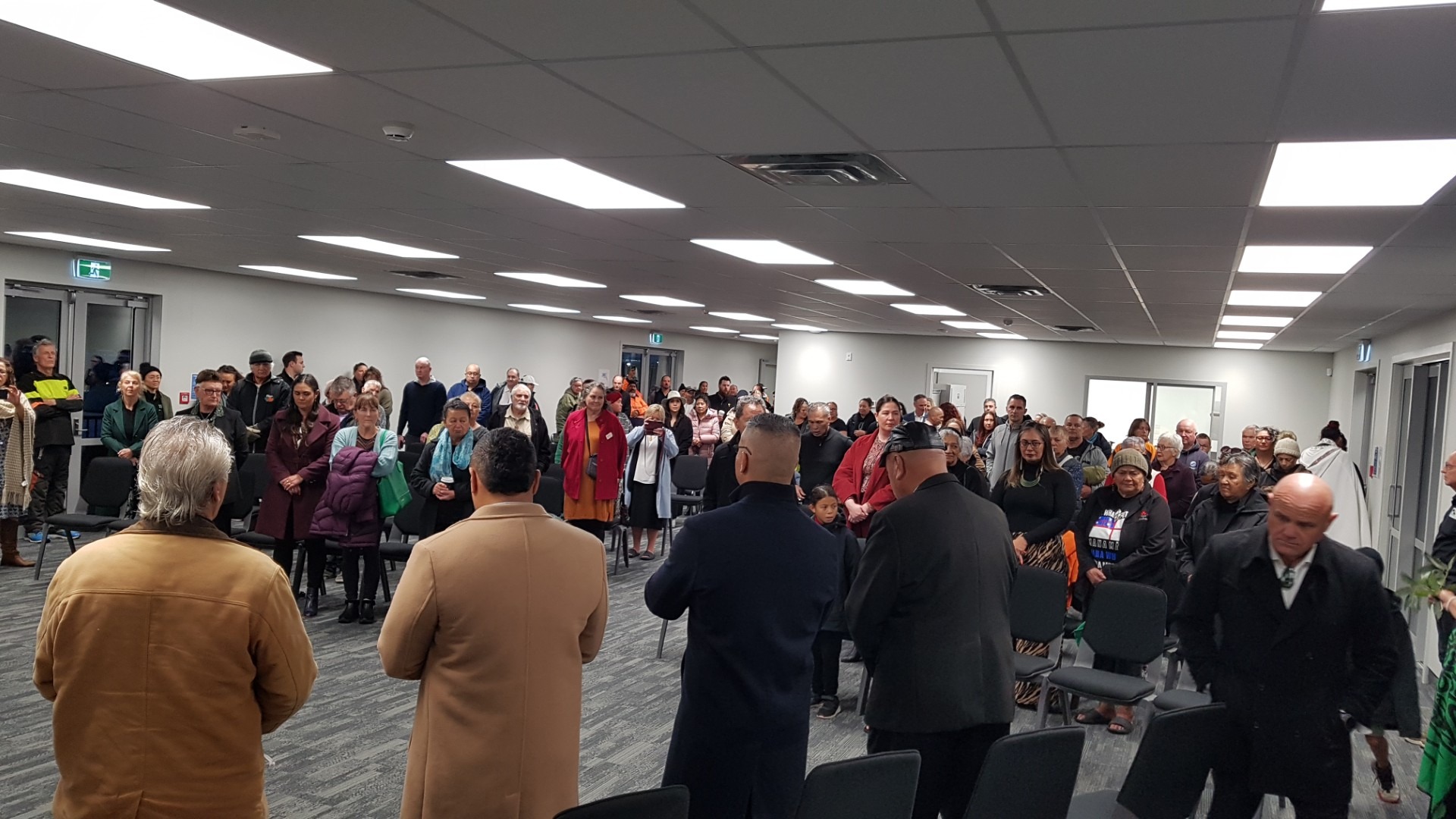 A large crowd attended the opening of the Te Hiku Sports Hub.
