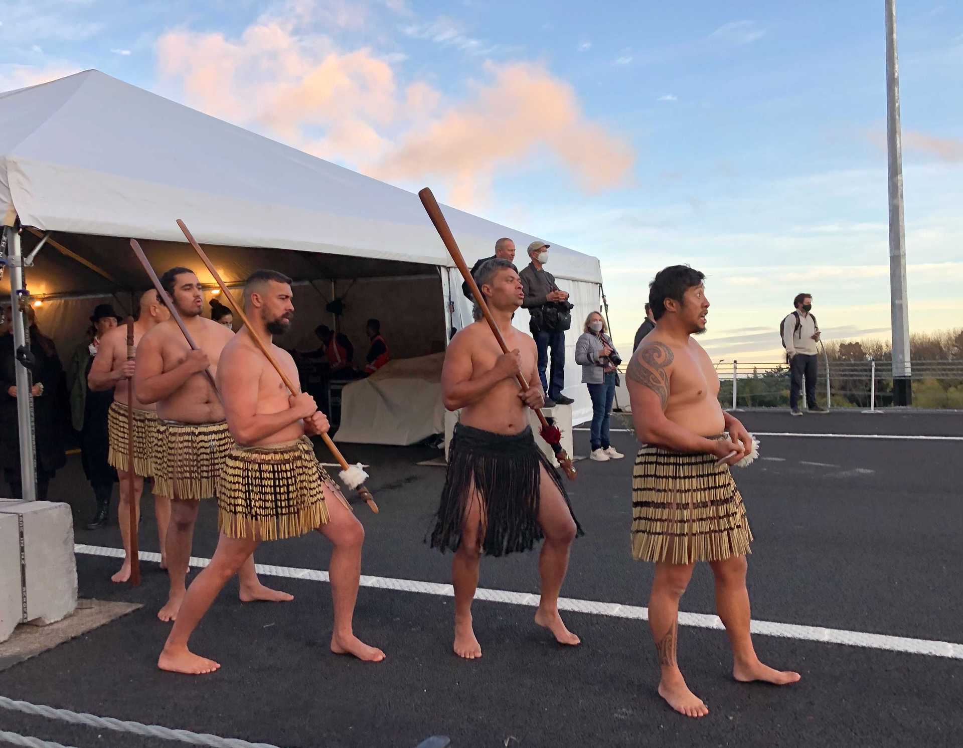 The event is starting with a pōwhiri. Photo / Georgina Campbell
