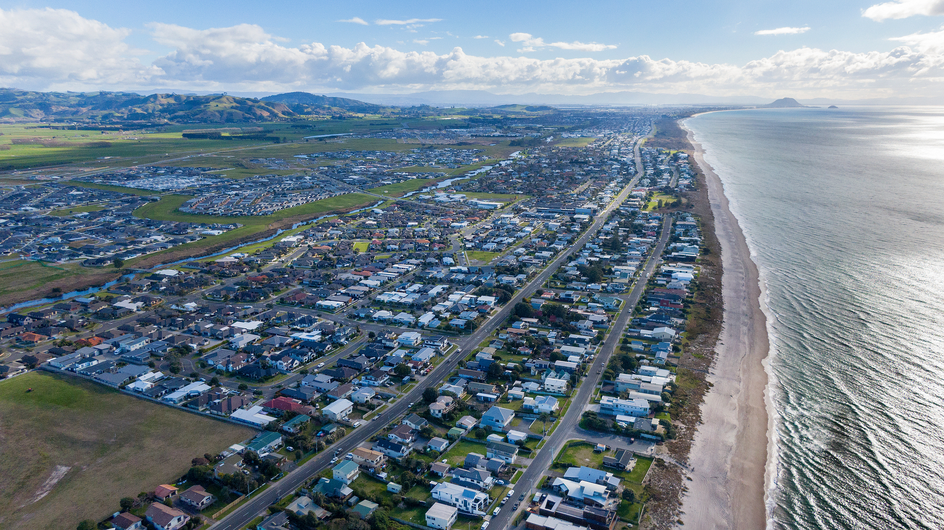 Aerial image of Pāpāmoa. Photo / George Novak