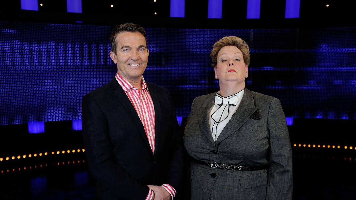 Anne Hegerty with The Chase host Bradley Walsh. Photo / ITV