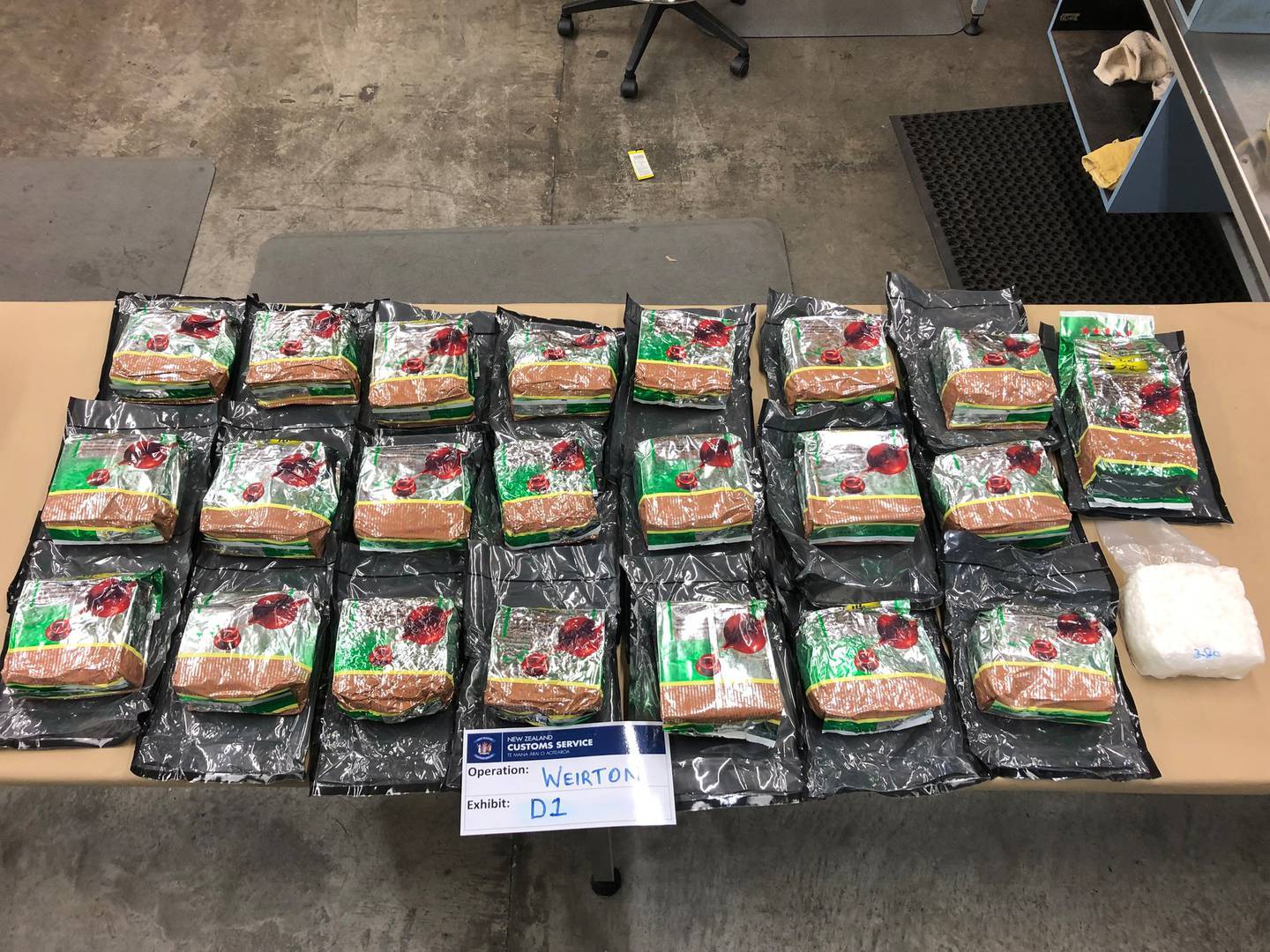 Officers raided a Malaysia Airlines cargo warehouse and found thousands of Guanyin Wang brand tea bags – one of Golden Triangle syndicates' trademarks - stuffed with meth.