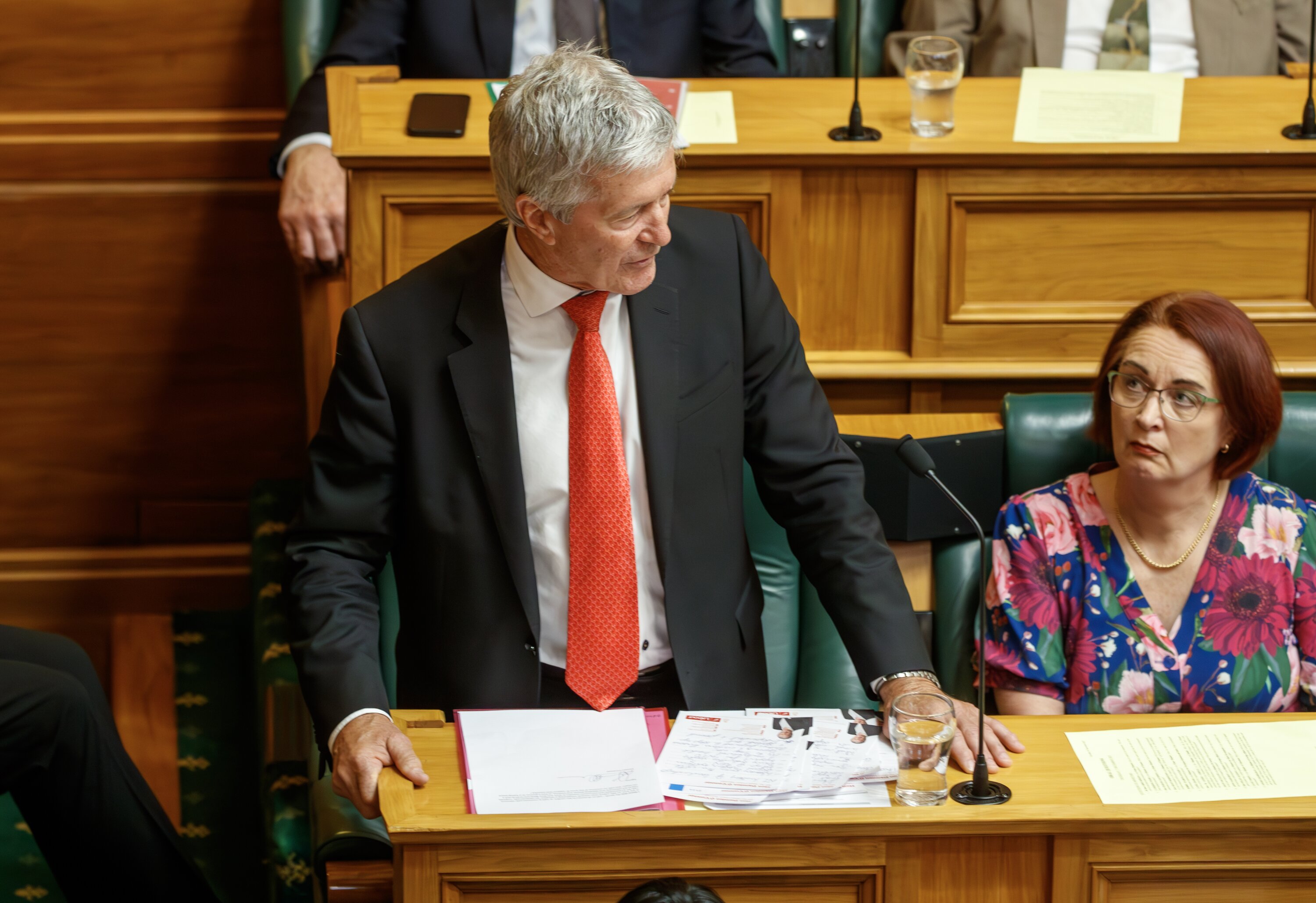 Labour MP Damien O’Connor during debate on the Gaza conflict in Parliament, Wellington. Photo / Mark Mitchell