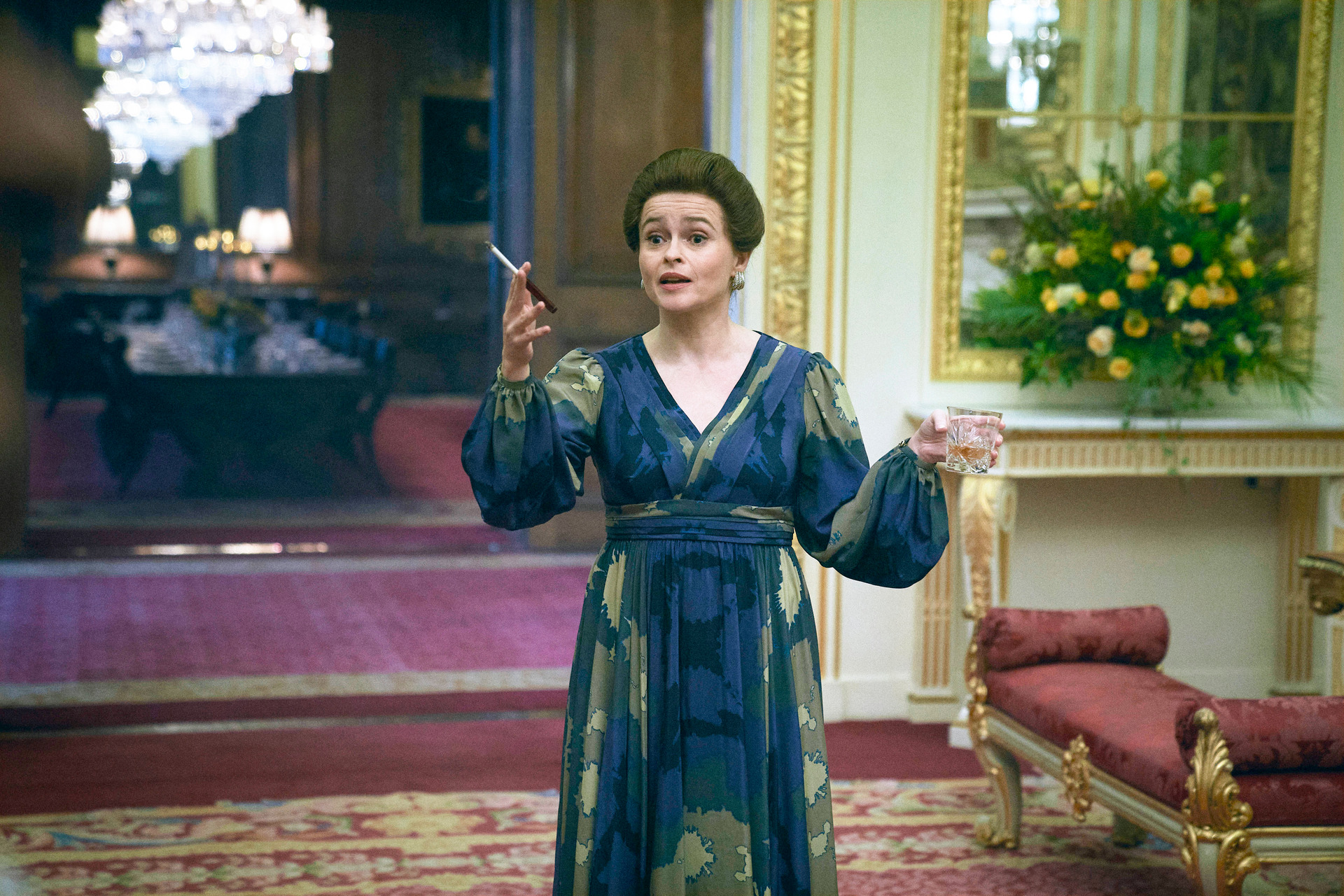 Princess Margaret played by Helena Bonham Carter.