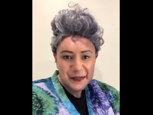 Tom Sainsbury impersonating Paula Bennett. Photo / Tom Sainsbury 