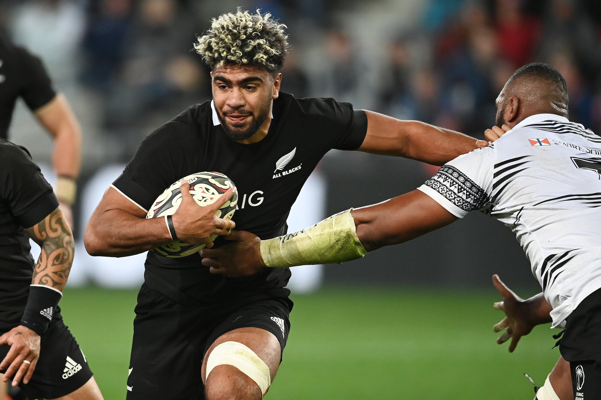 Hoskins Sotutu in action for the All Blacks in 2021. Photo / Photosport