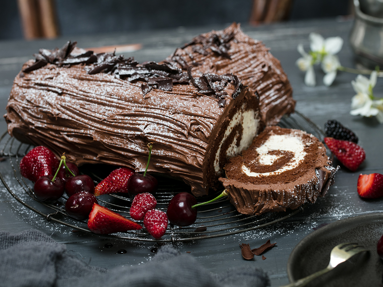 Chocolate roulade store