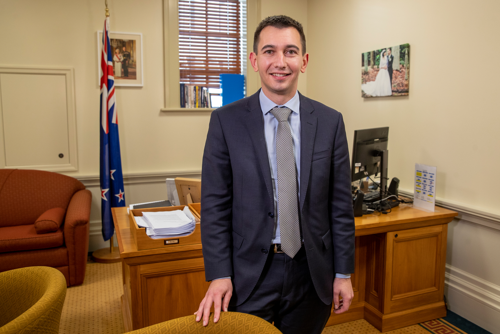 The Auckland man approached Pakuranga MP Simeon Brown of National about gaps in the law for abuse survivors. Photo / Mark Mitchell
