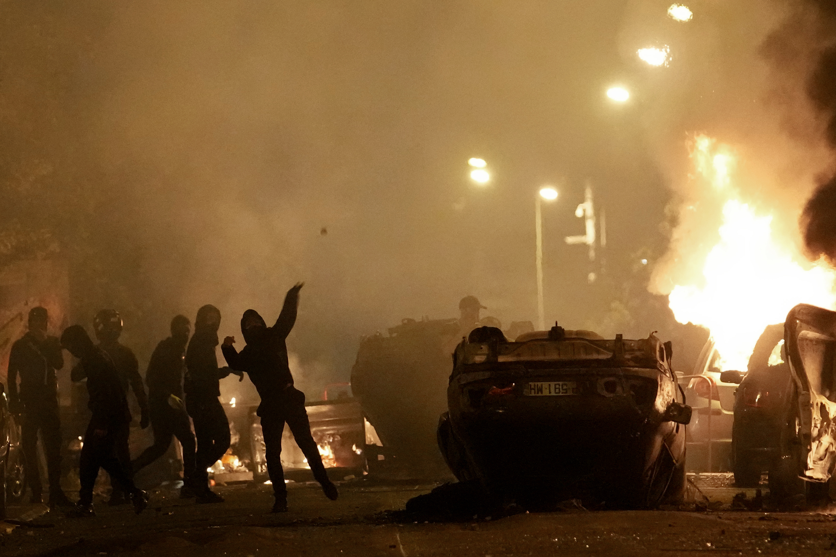 Youths clash with Police forces in Nanterre, outside Paris. Photo / AP