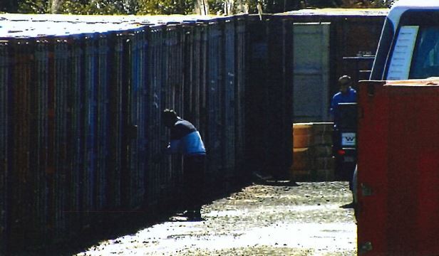 Police surveillance teams capture Ricky Leung opening a storage unit in Onehunga. Photo / Supplied